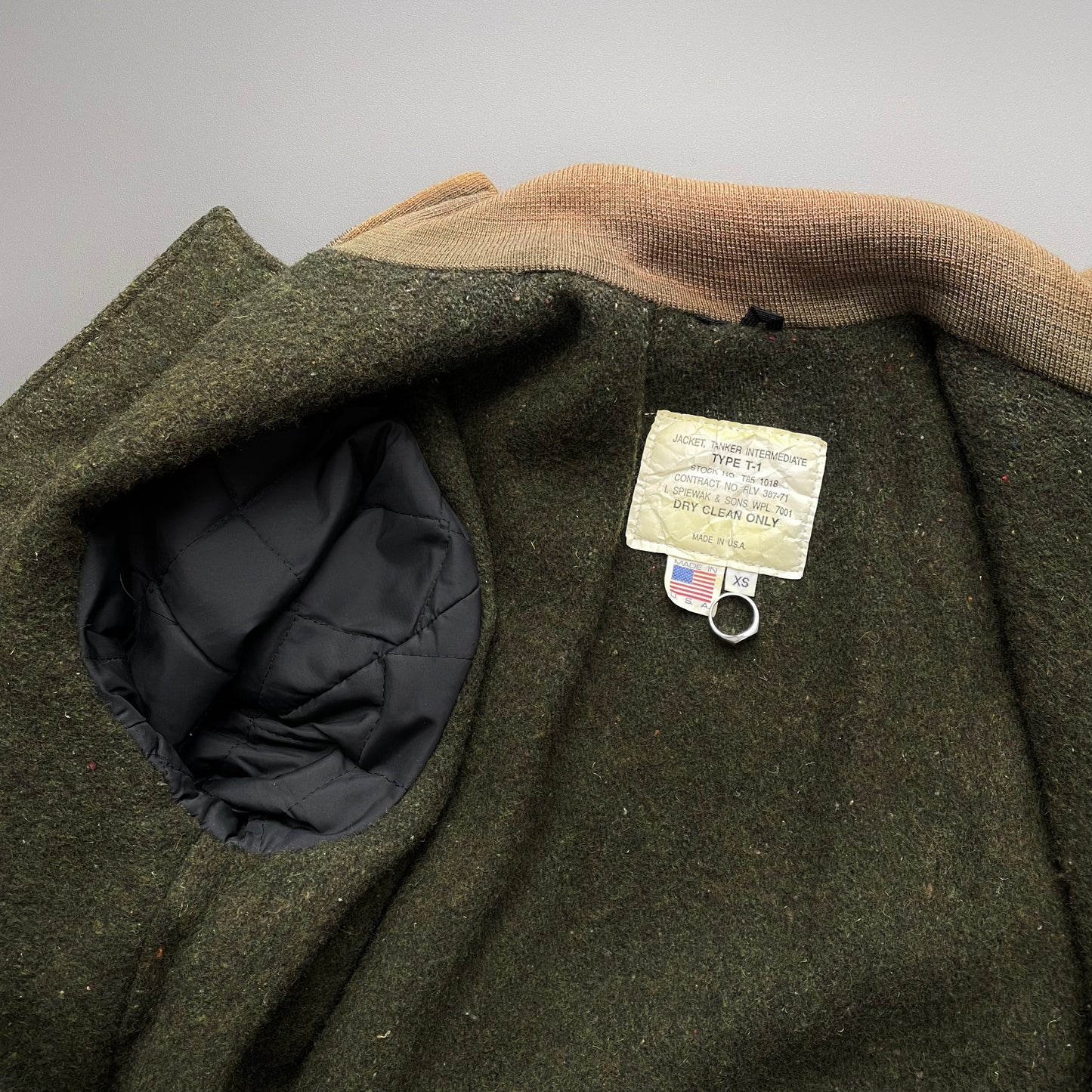 Spiewak & Sons Forest Green 80s Type T-1 Tanker Military Bomber Jacket