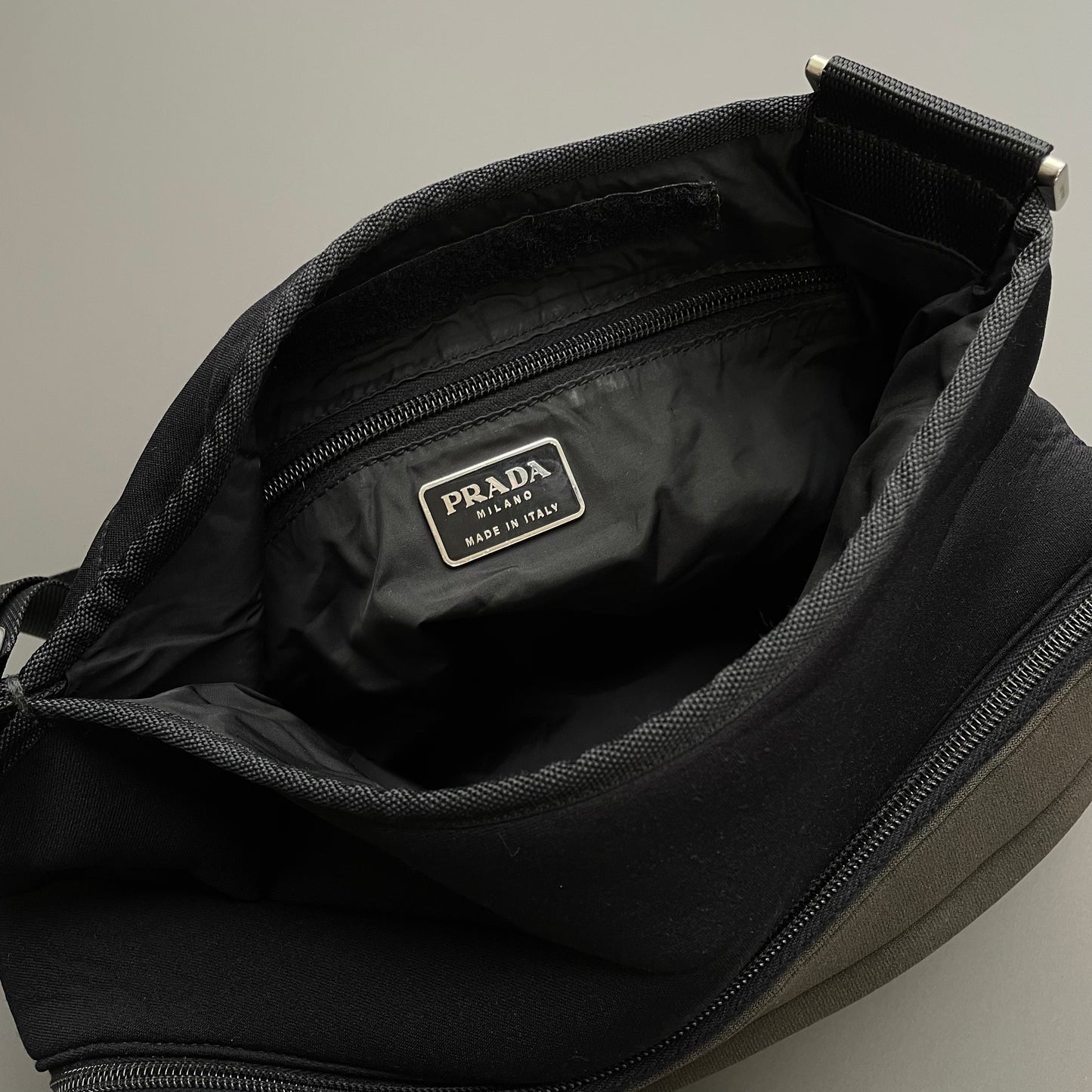 Prada Sport Khaki 00s Neoprene Crossbody Messenger Bag