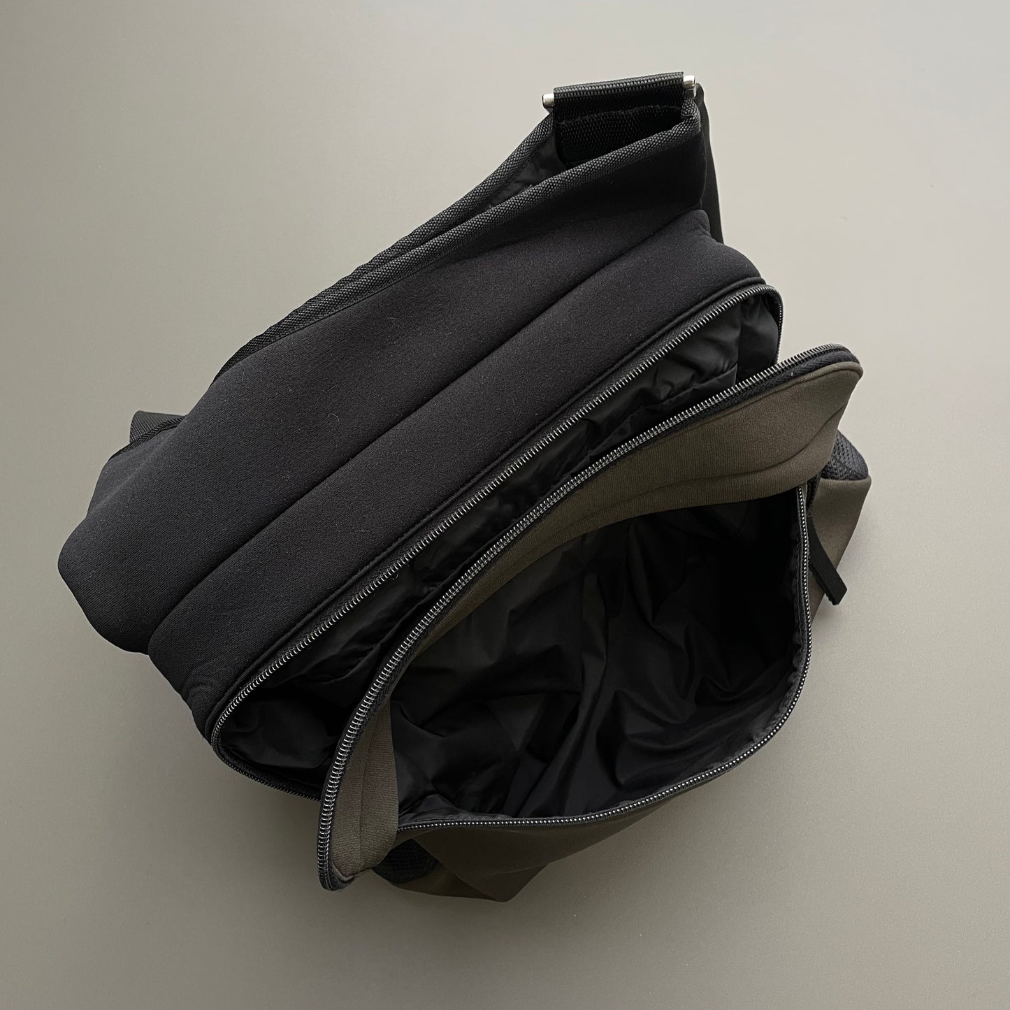 Prada Sport Khaki 00s Neoprene Crossbody Messenger Bag