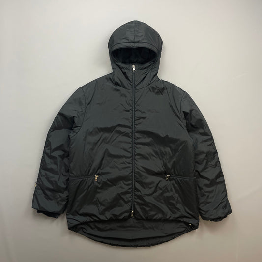 Prada Sport Black AW99 Nylon Padded Technical Packable Harness Backback Jacket