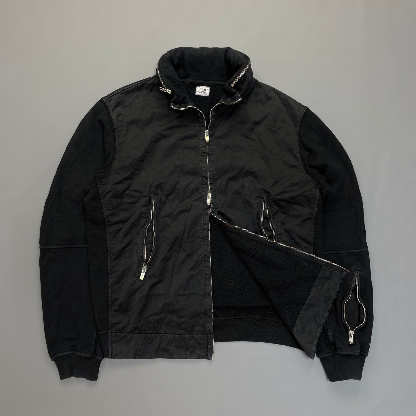 C.P. Company Black Cotton Jacket w/ Concealed Hood SS07