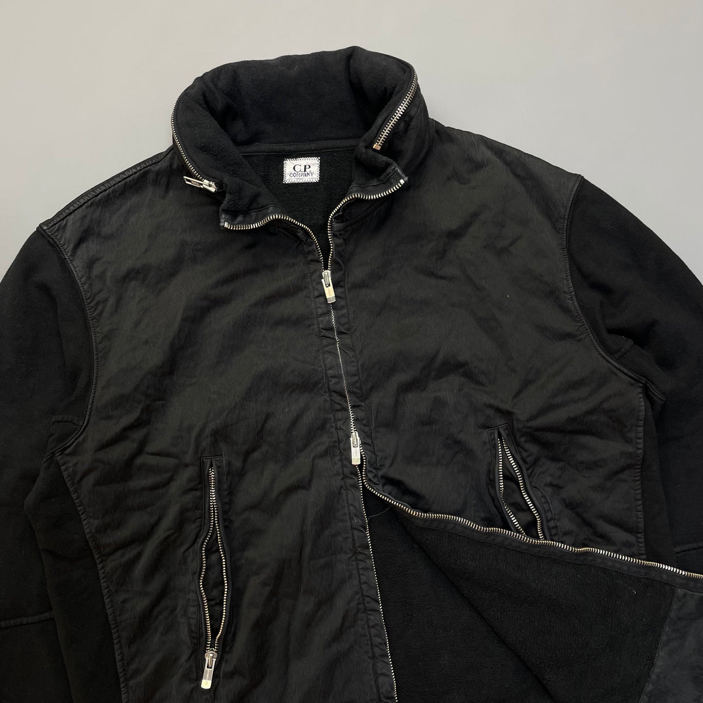 C.P. Company Black Cotton Jacket w/ Concealed Hood SS07