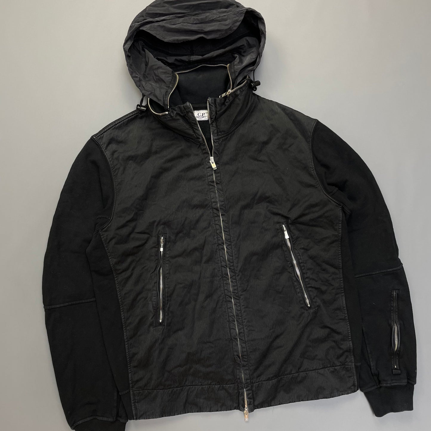 C.P. Company Black Cotton Jacket w/ Concealed Hood SS07