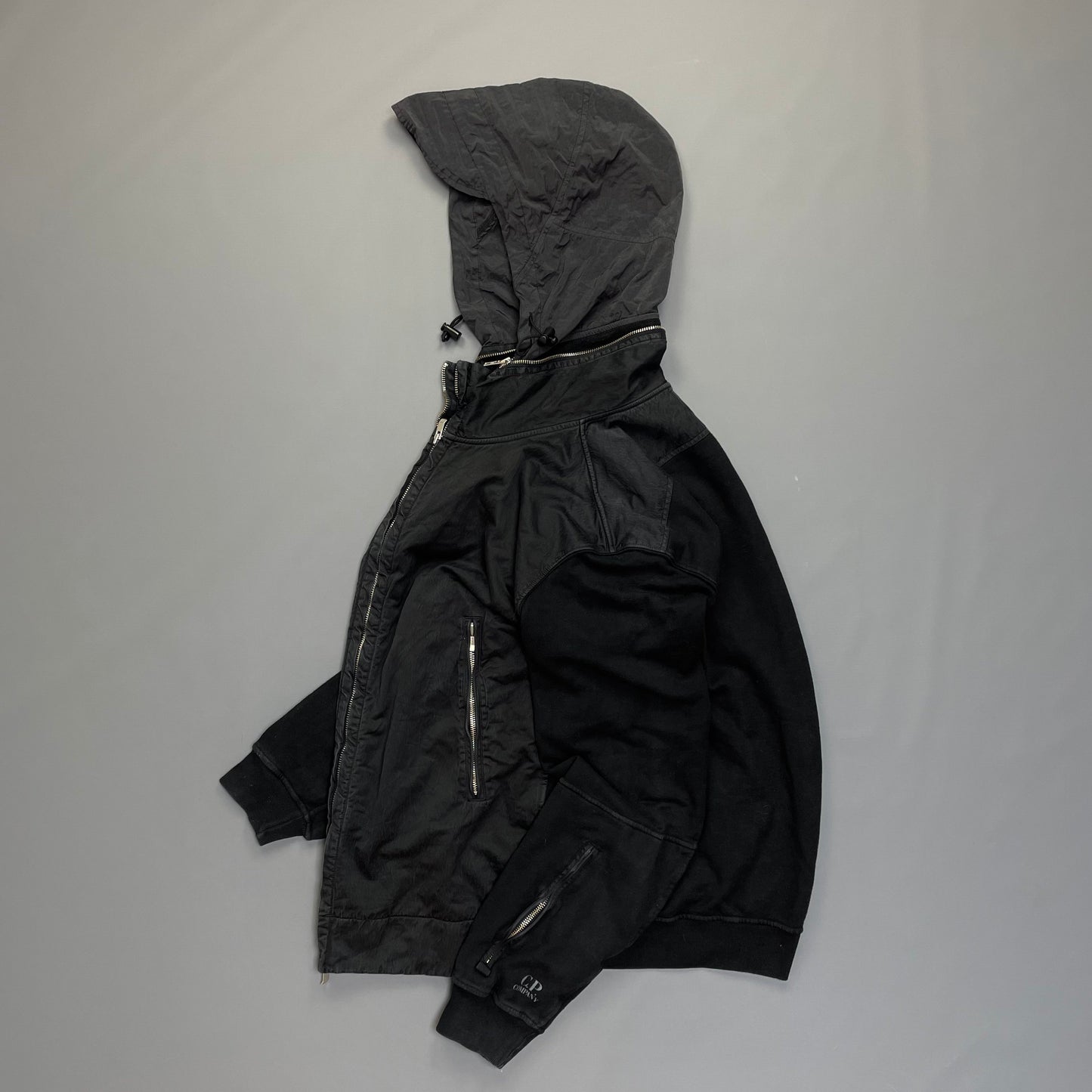 C.P. Company Black Cotton Jacket w/ Concealed Hood SS07