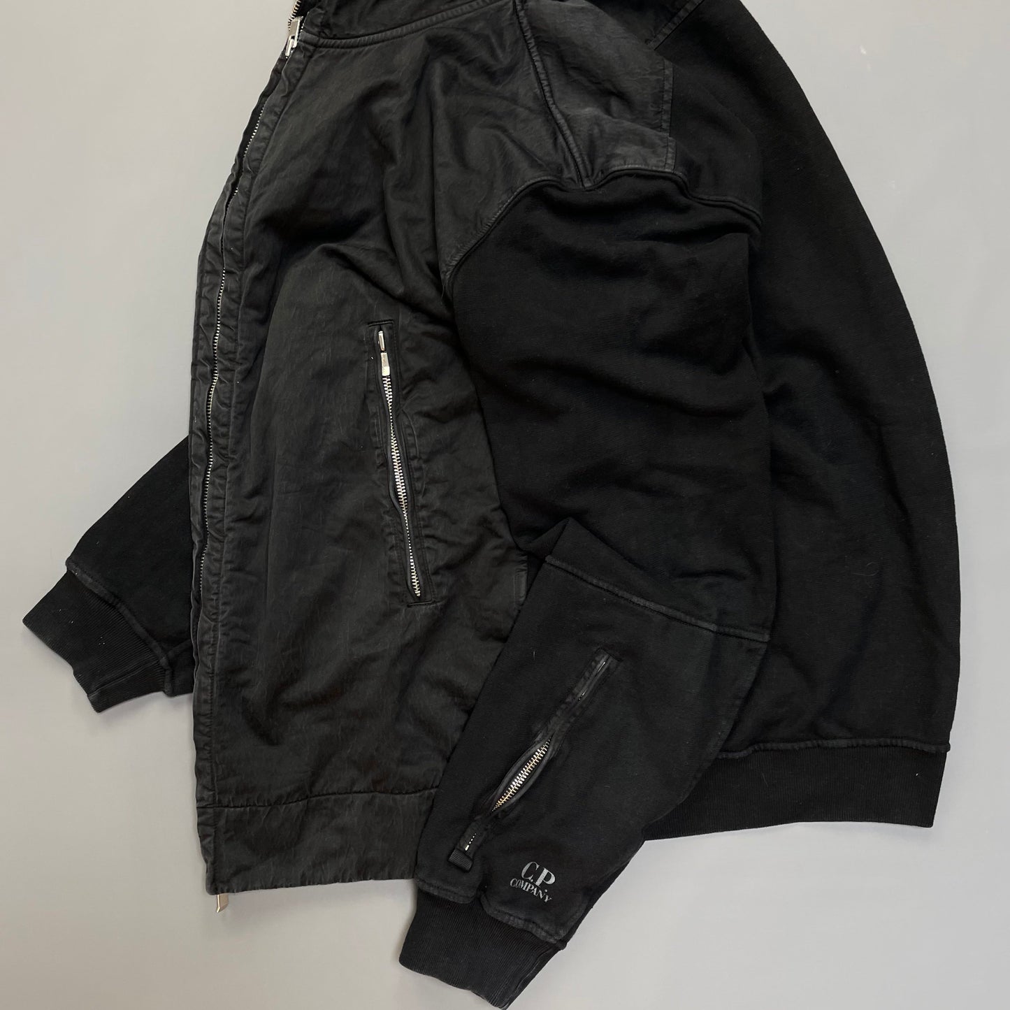 C.P. Company Black Cotton Jacket w/ Concealed Hood SS07