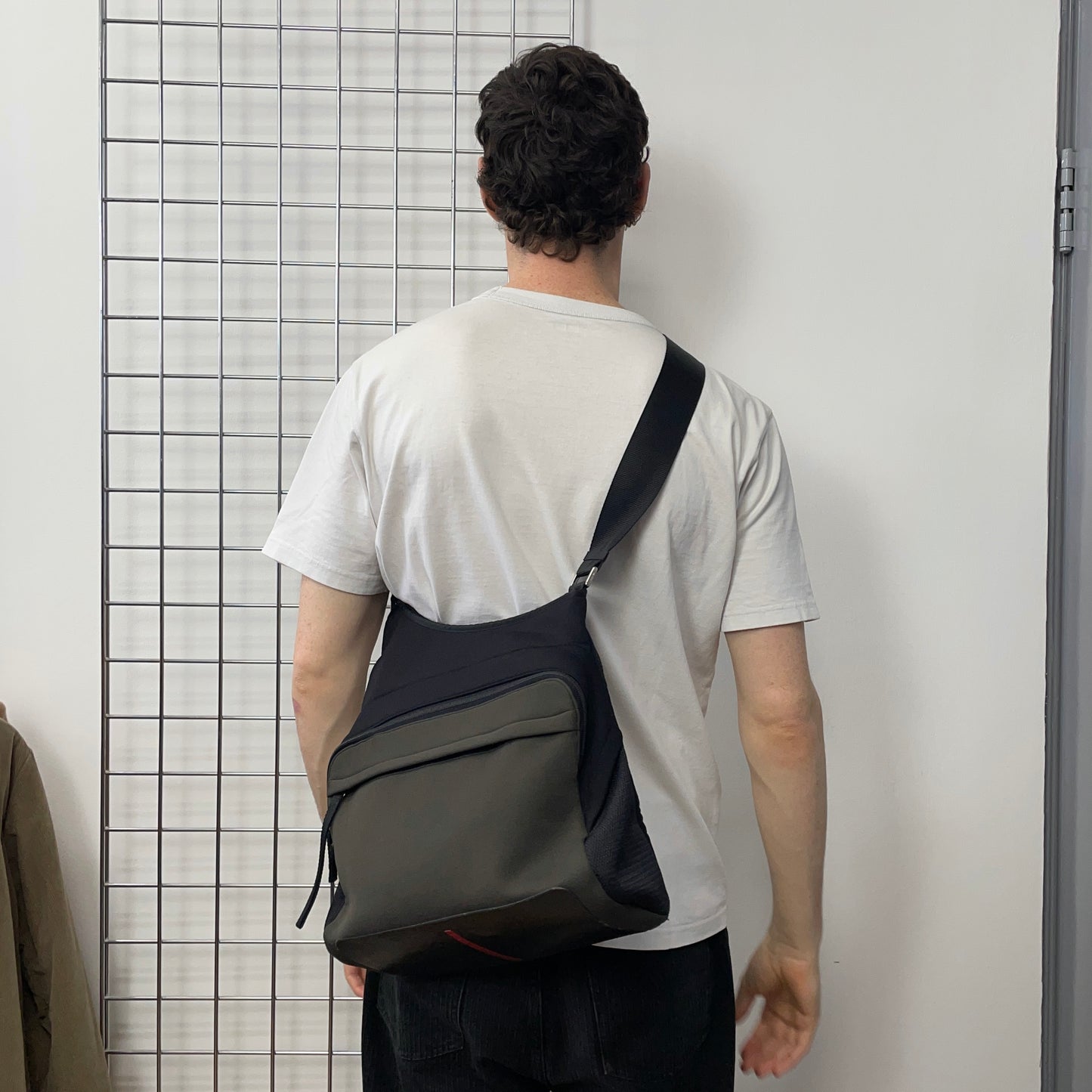 Prada Sport Khaki 00s Neoprene Crossbody Messenger Bag