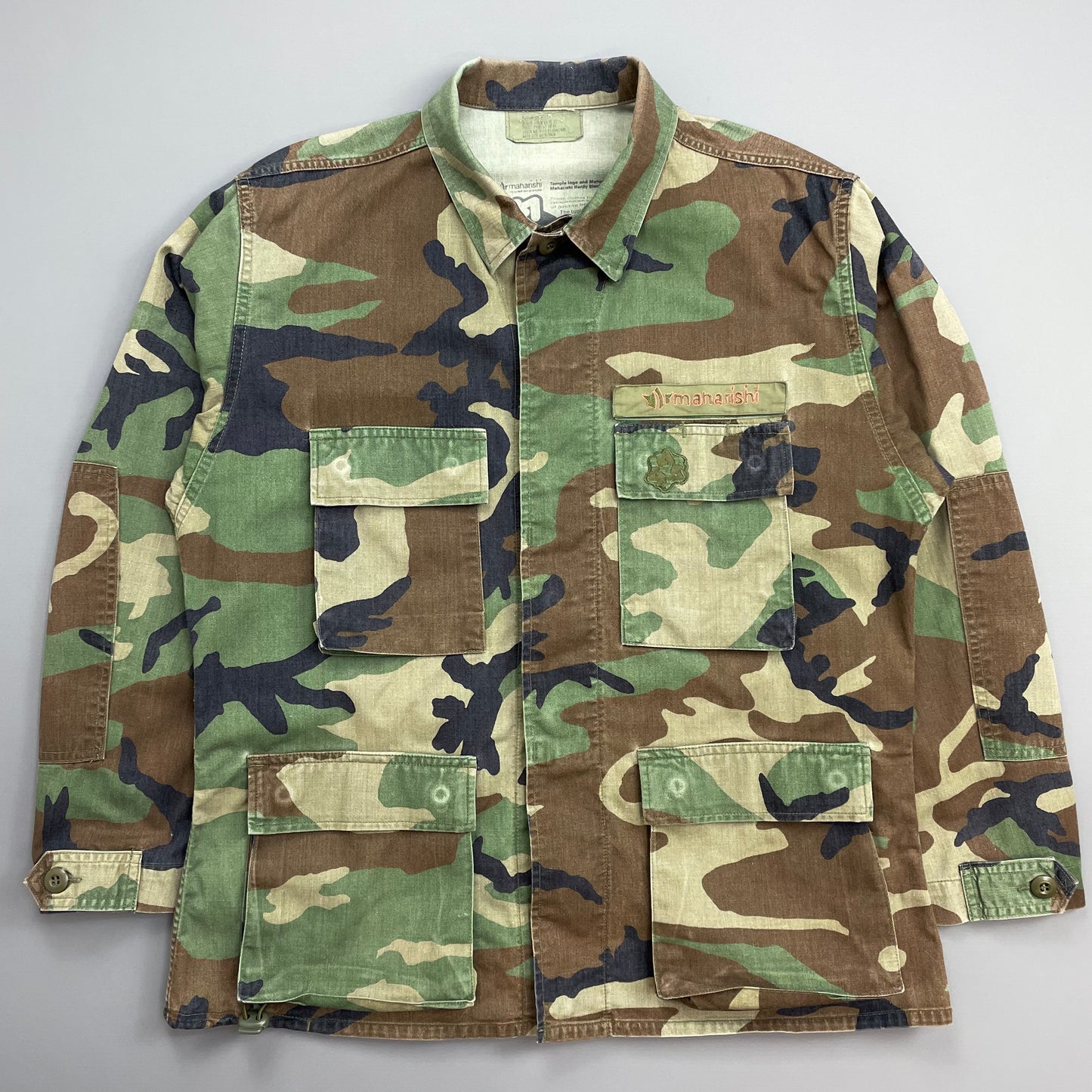 Maharishi Khaki 00s Green Camo Surplus Military Cargo Jacket