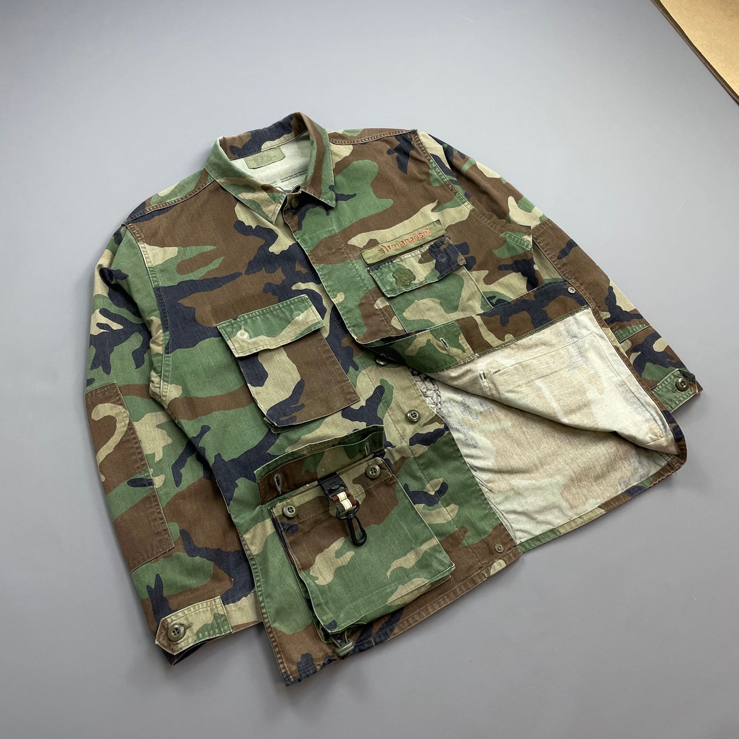 Maharishi Khaki 00s Green Camo Surplus Military Cargo Jacket