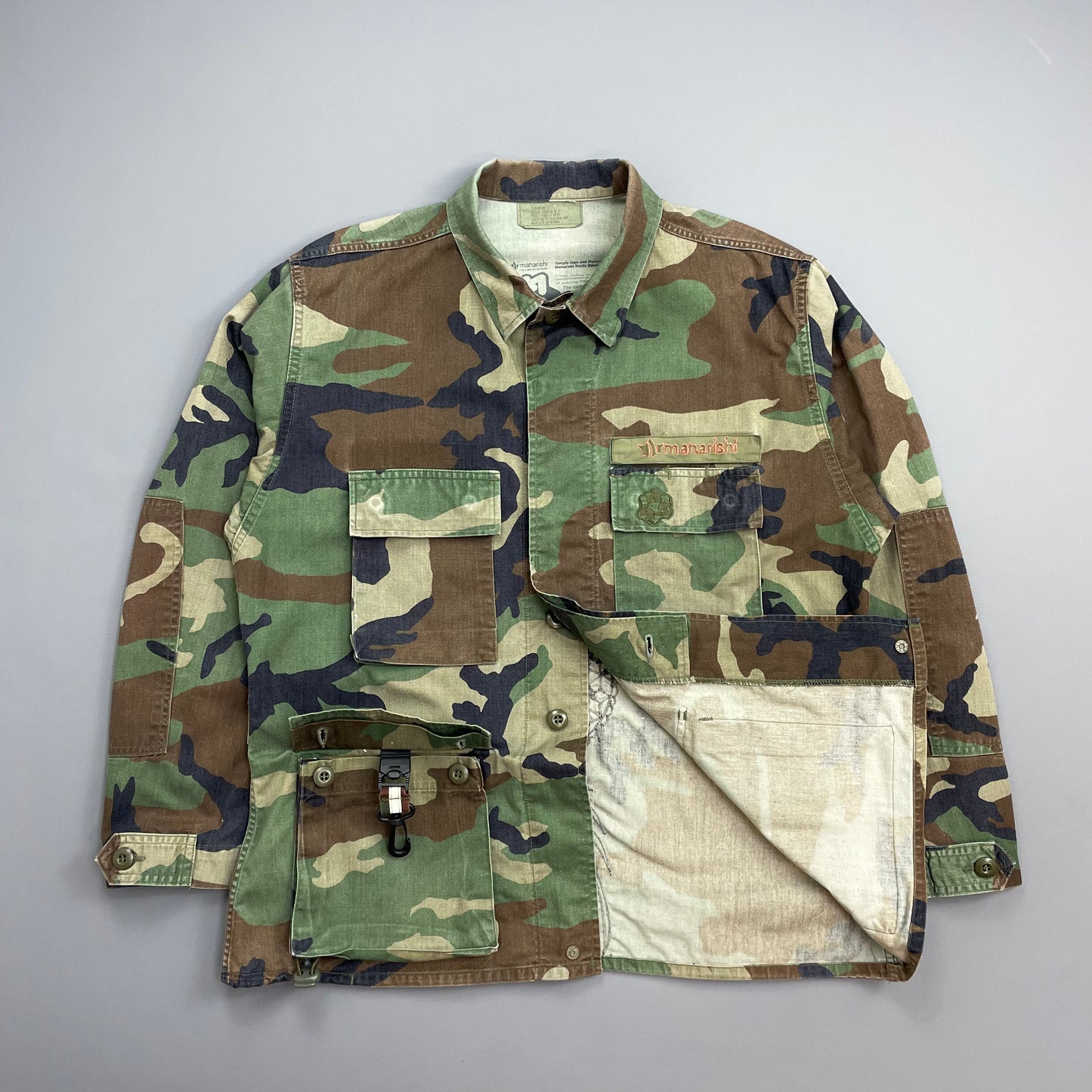 Maharishi Khaki 00s Green Camo Surplus Military Cargo Jacket