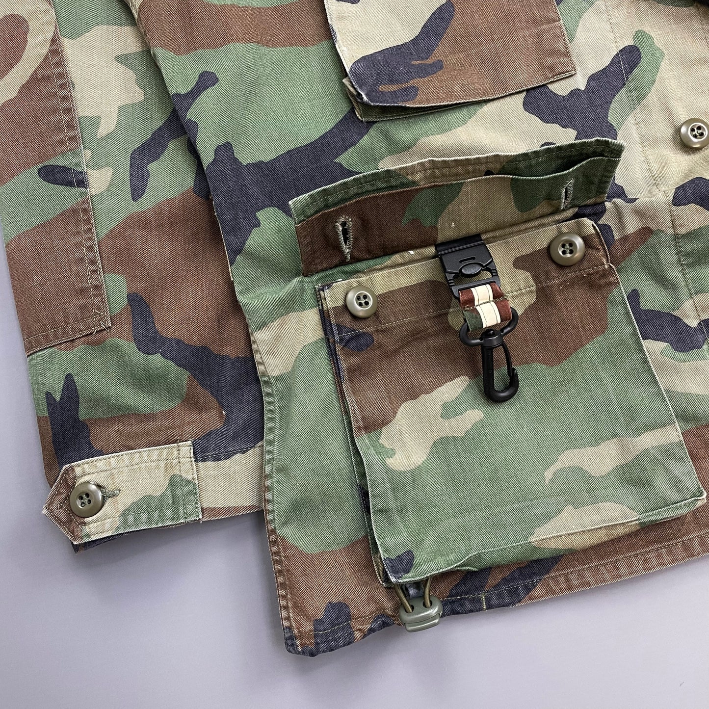 Maharishi Khaki 00s Green Camo Surplus Military Cargo Jacket