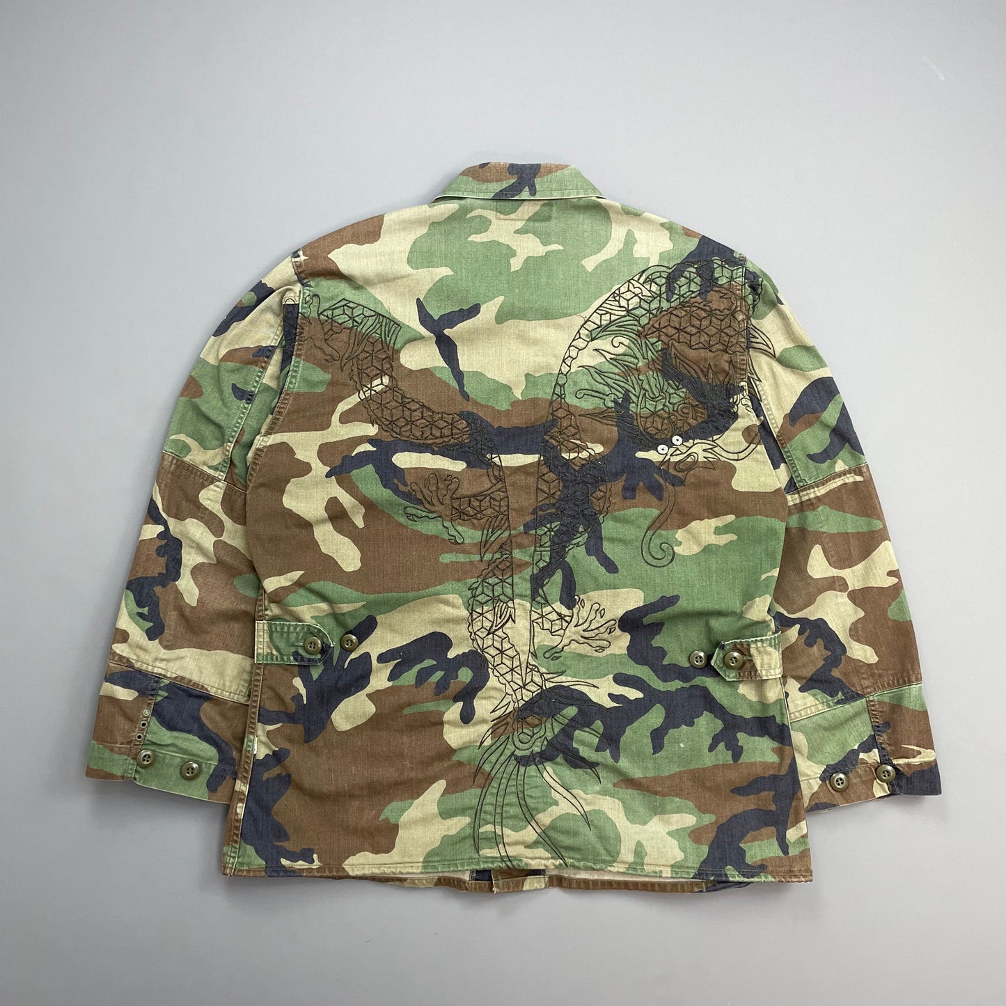 Maharishi Khaki 00s Green Camo Surplus Military Cargo Jacket