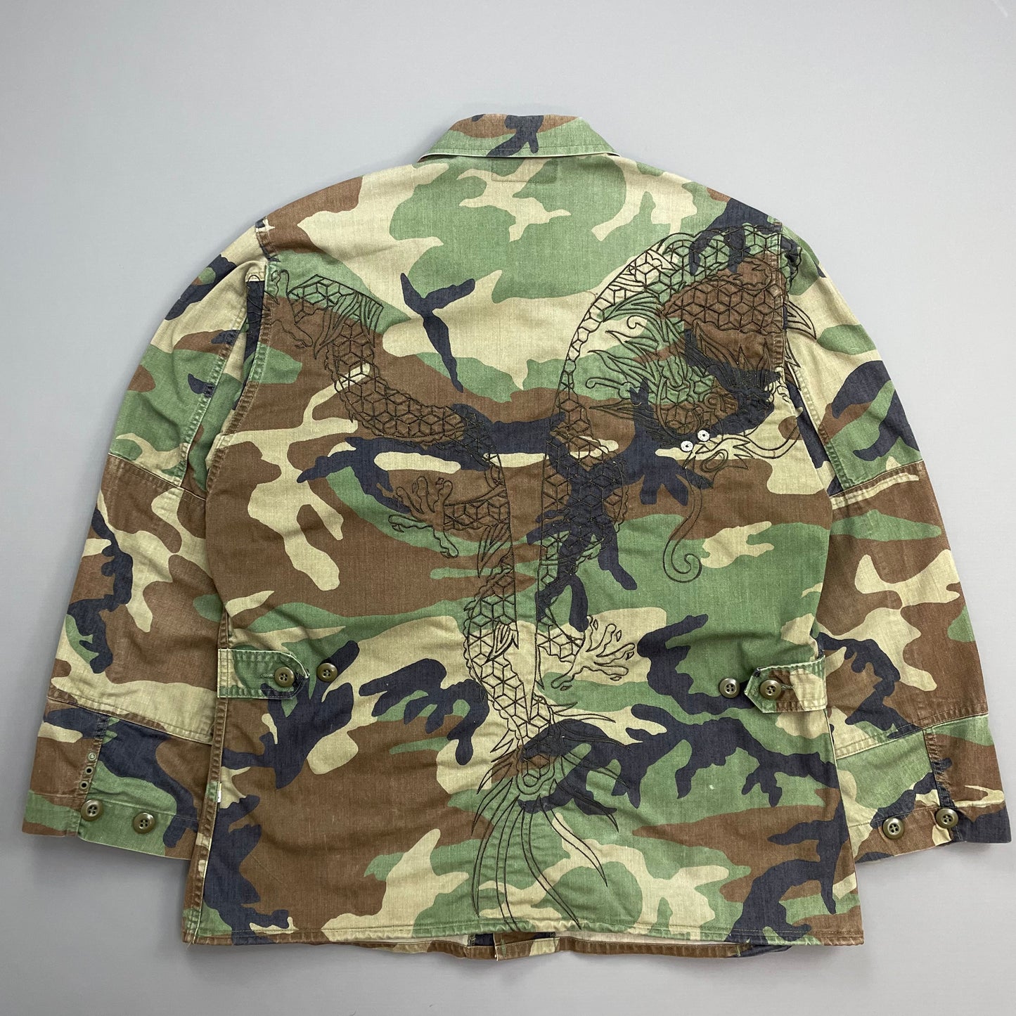Maharishi Khaki 00s Green Camo Surplus Military Cargo Jacket
