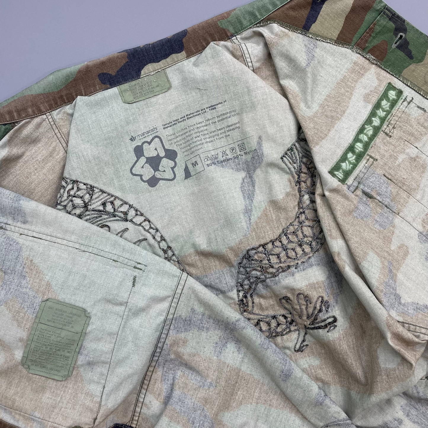 Maharishi Khaki 00s Green Camo Surplus Military Cargo Jacket