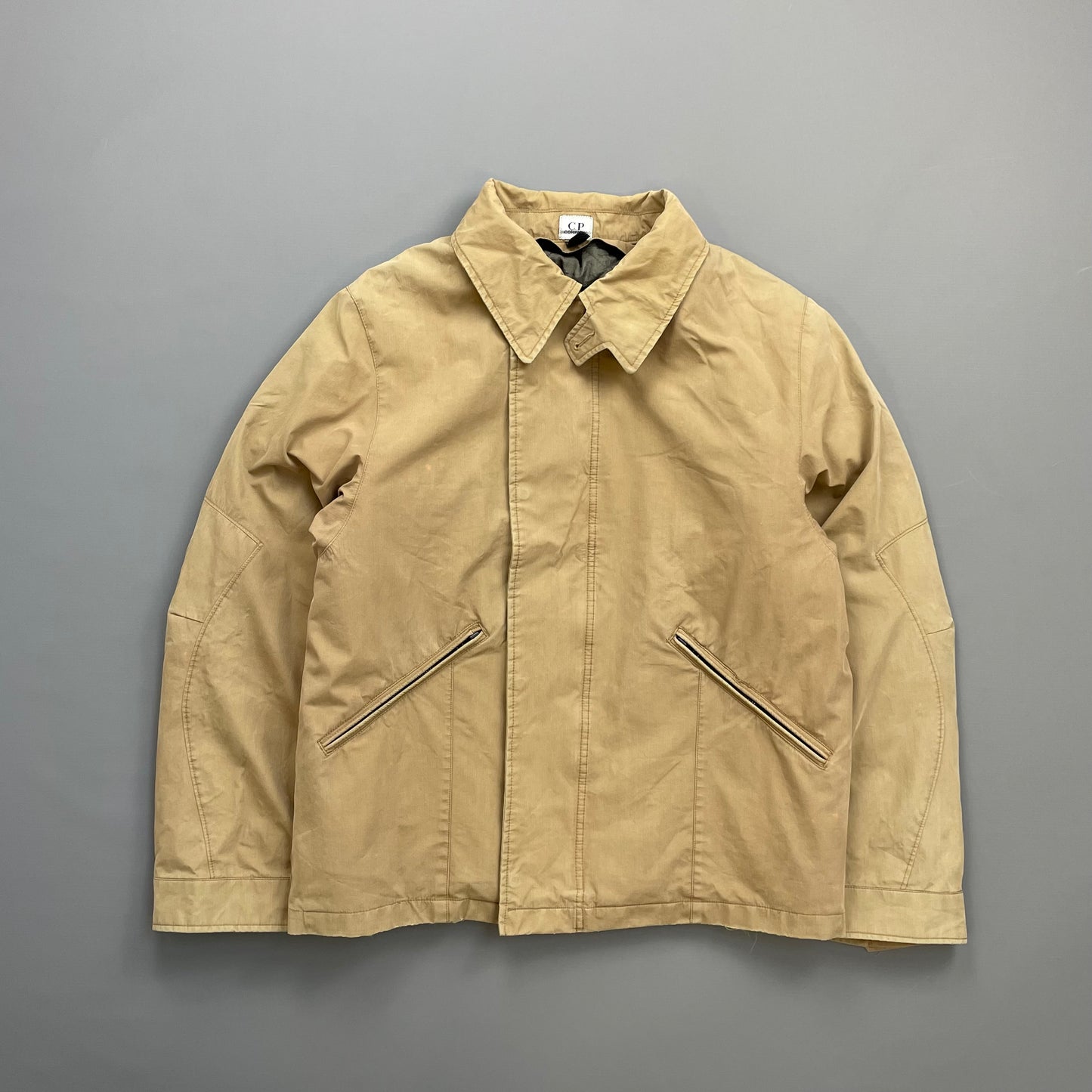 C.P. Company Tan AW02 Nylon Removable Liner Coach Jacket