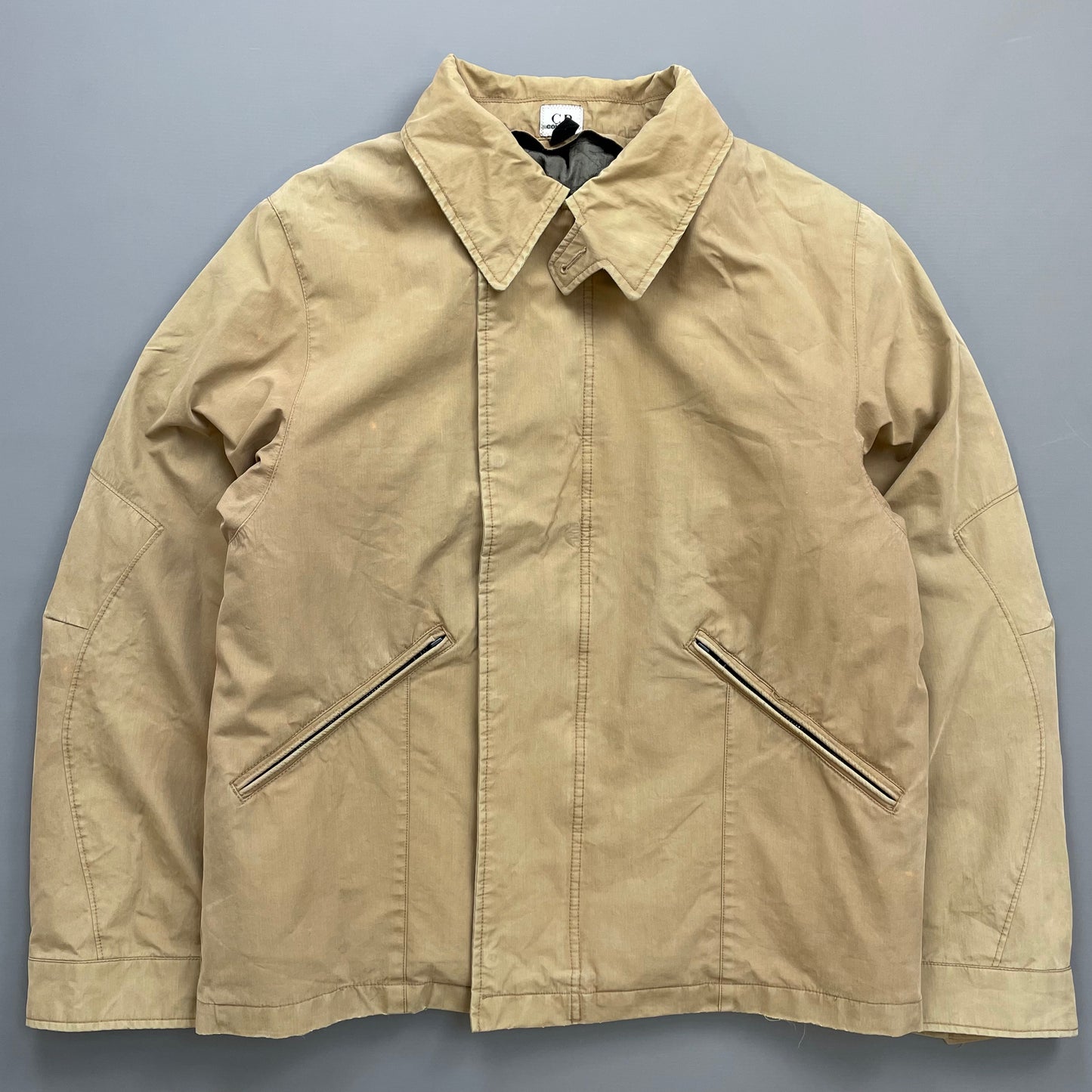 C.P. Company Tan AW02 Nylon Removable Liner Coach Jacket