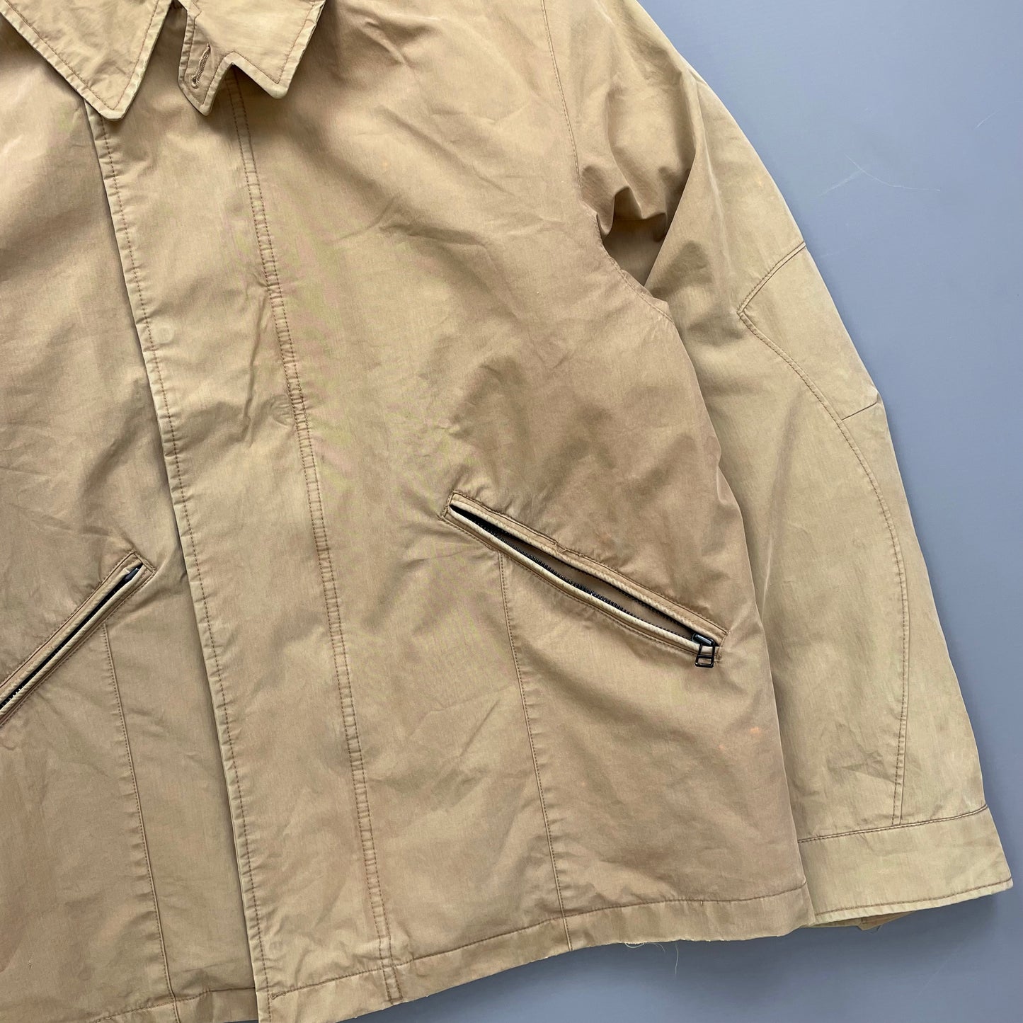 C.P. Company Tan AW02 Nylon Removable Liner Coach Jacket