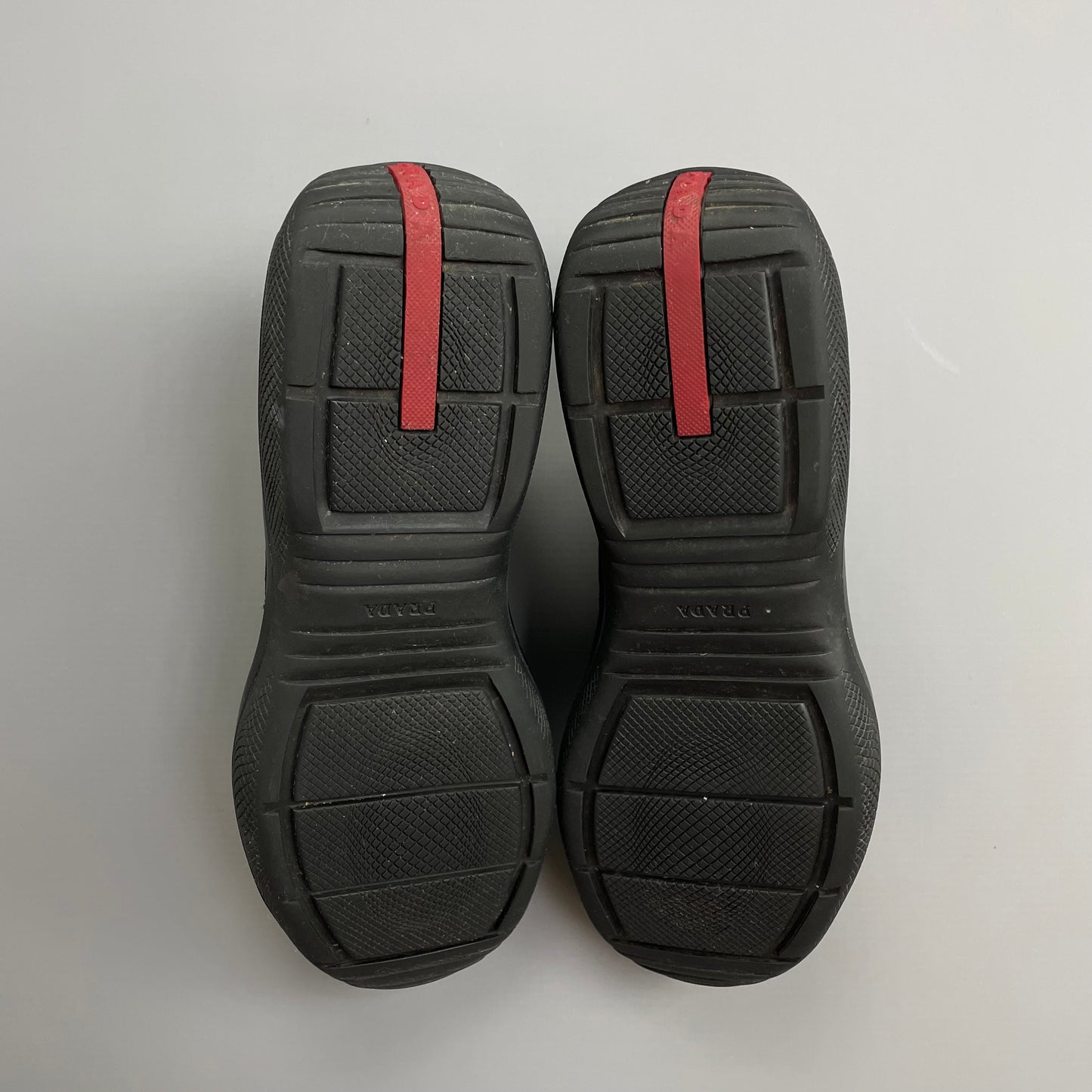 Prada Sport Black Leather Americas Cup Velcro Strap Trainers