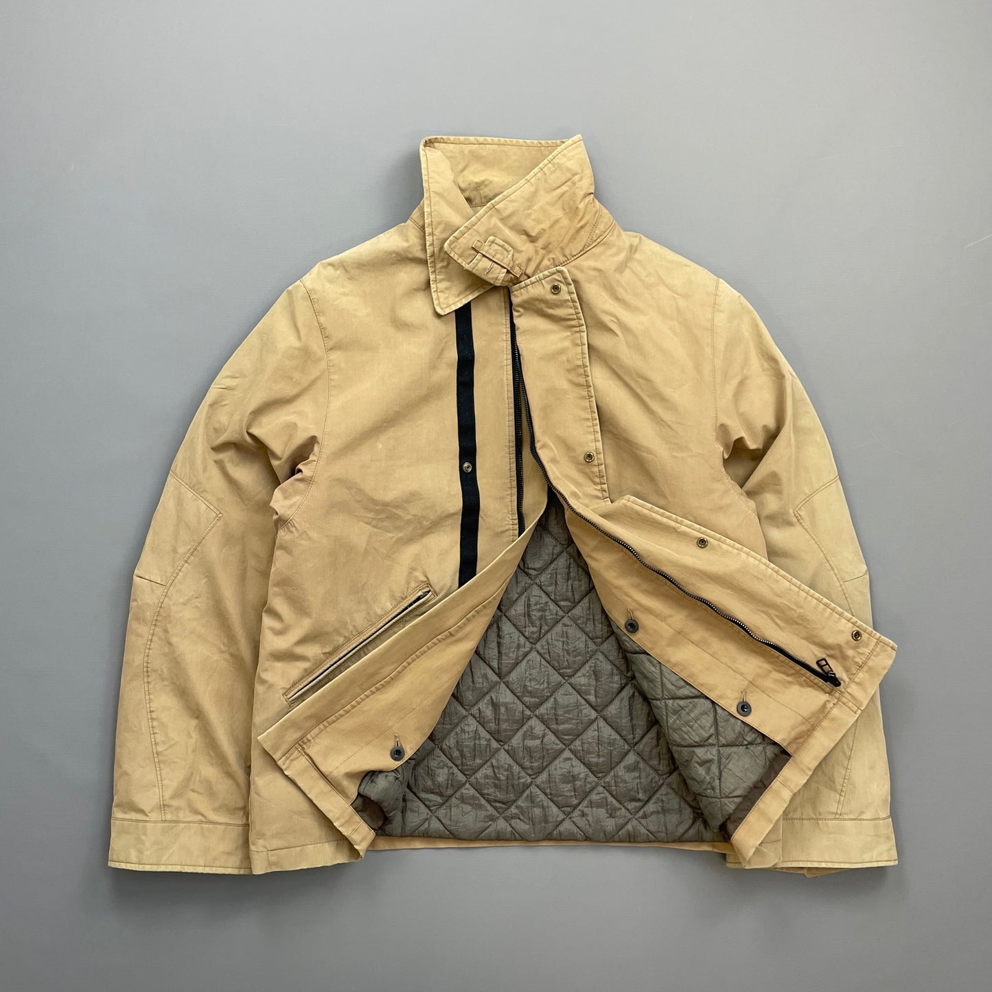 C.P. Company Tan AW02 Nylon Removable Liner Coach Jacket