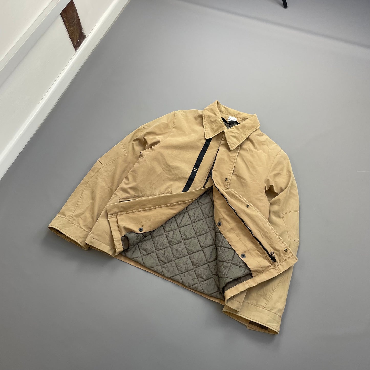 C.P. Company Tan AW02 Nylon Removable Liner Coach Jacket
