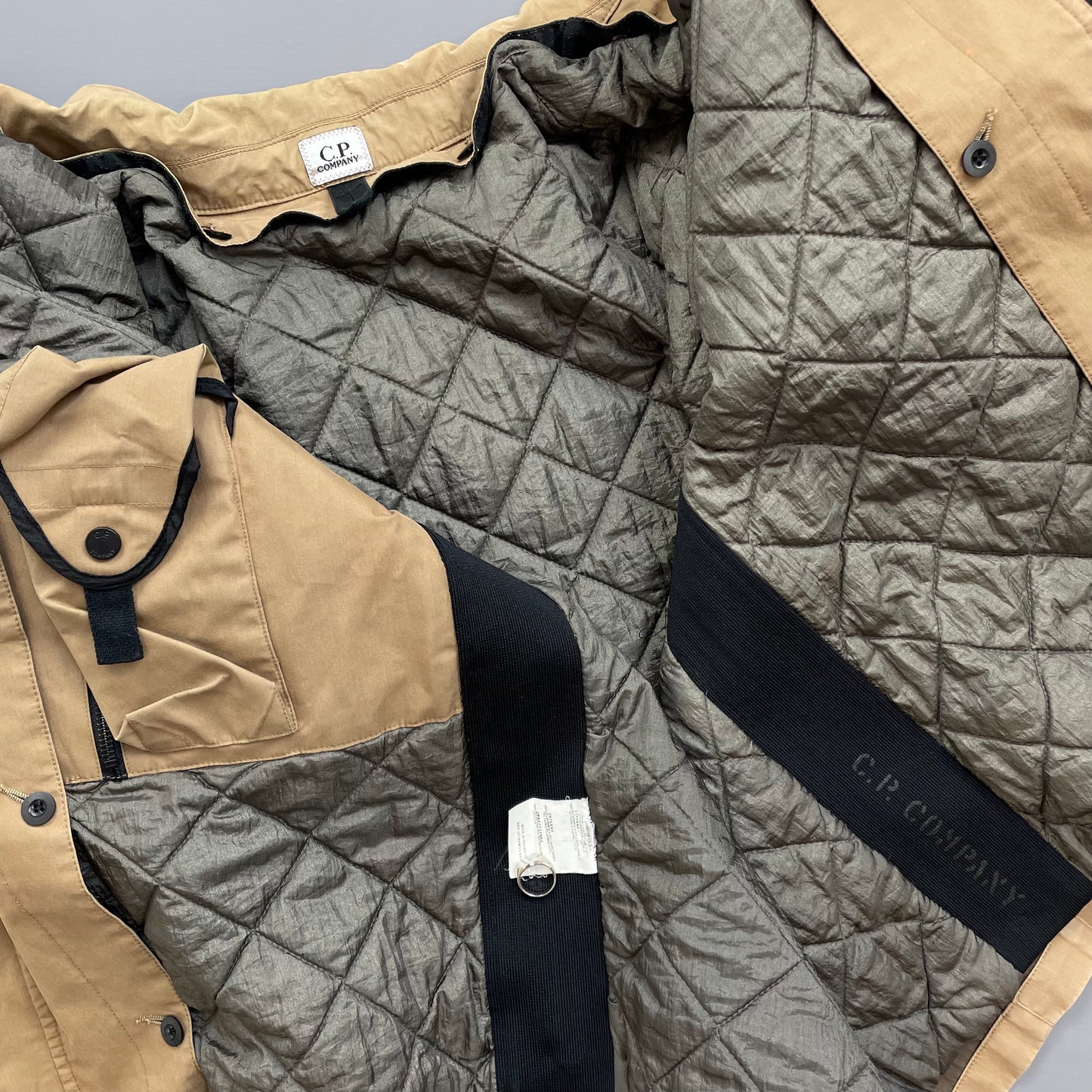 C.P. Company Tan AW02 Nylon Removable Liner Coach Jacket