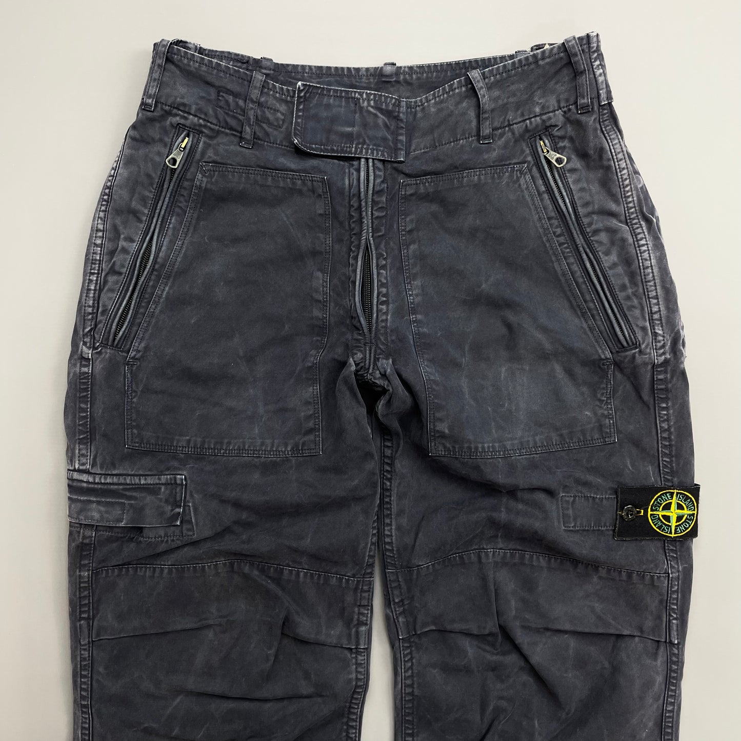 Stone Island Navy 00s Technical Cargo Trousers