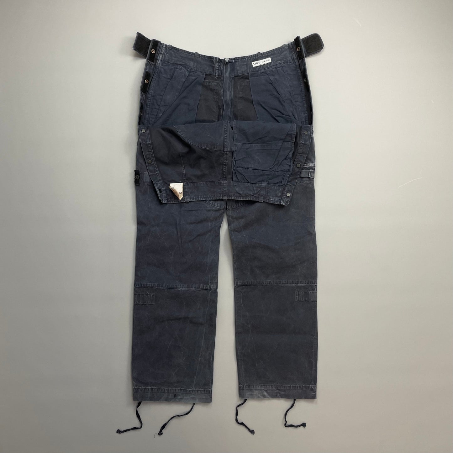 Stone Island Navy 00s Technical Cargo Trousers