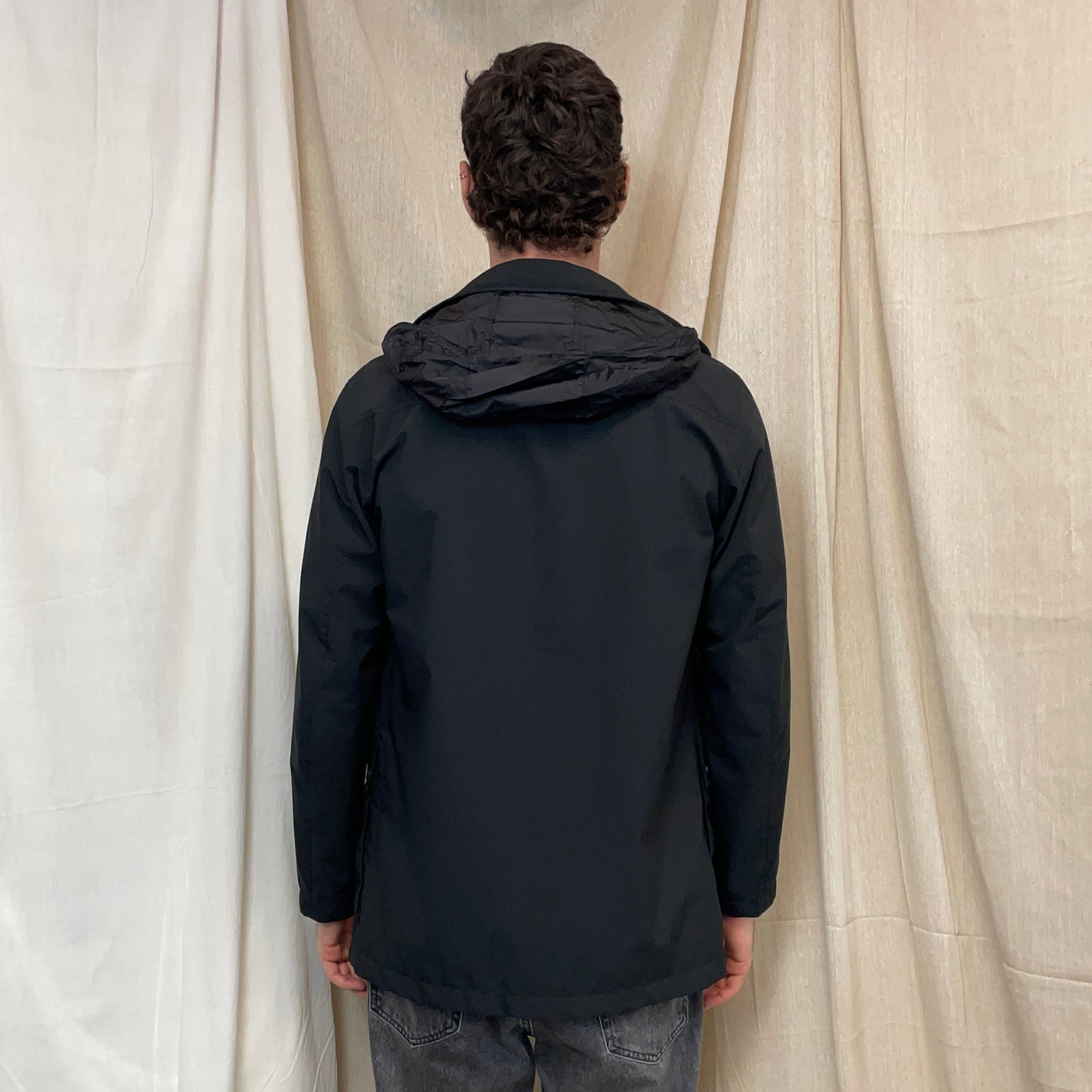 Prada Sport Black 2008 Concealed Hood Field Jacket