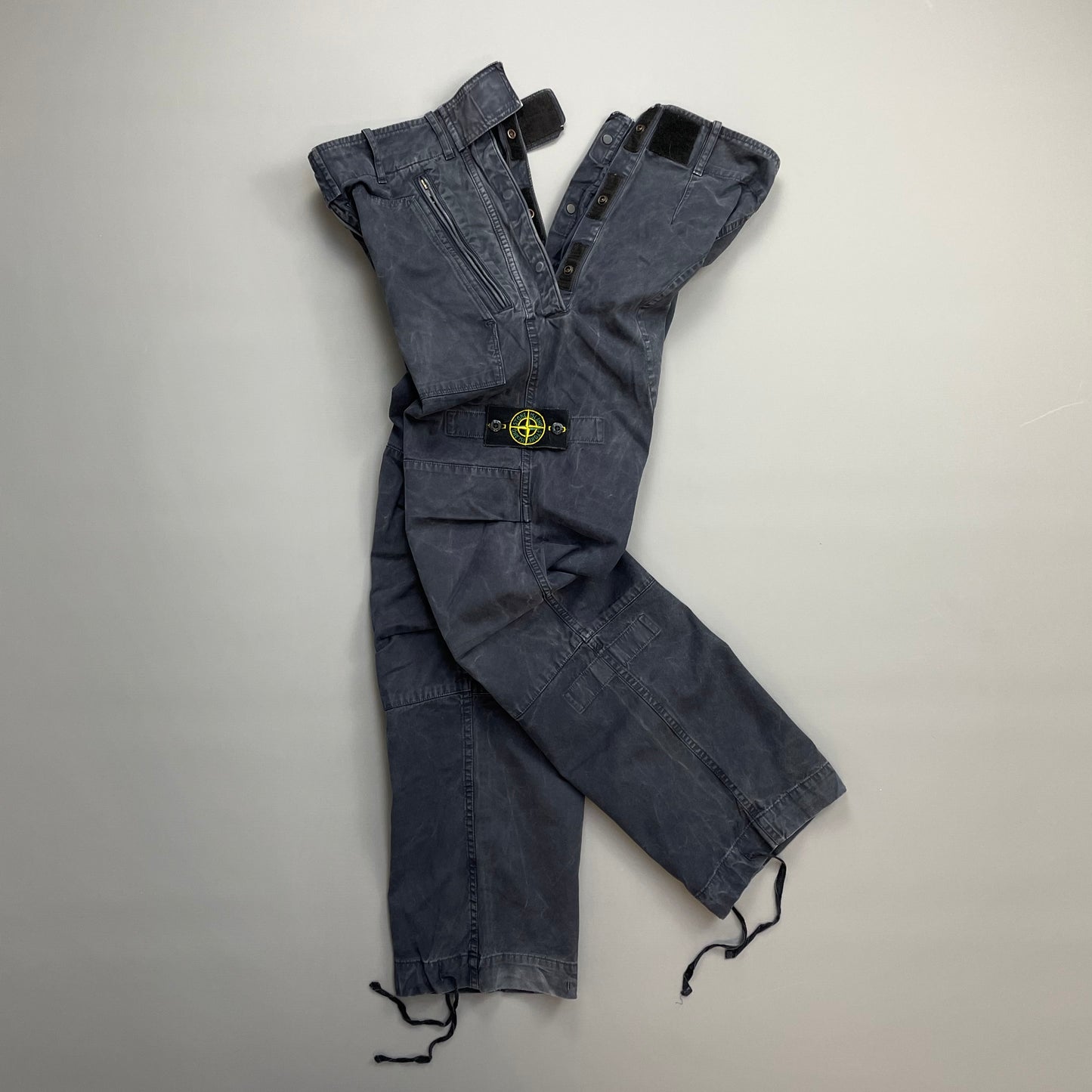Stone Island Navy 00s Technical Cargo Trousers