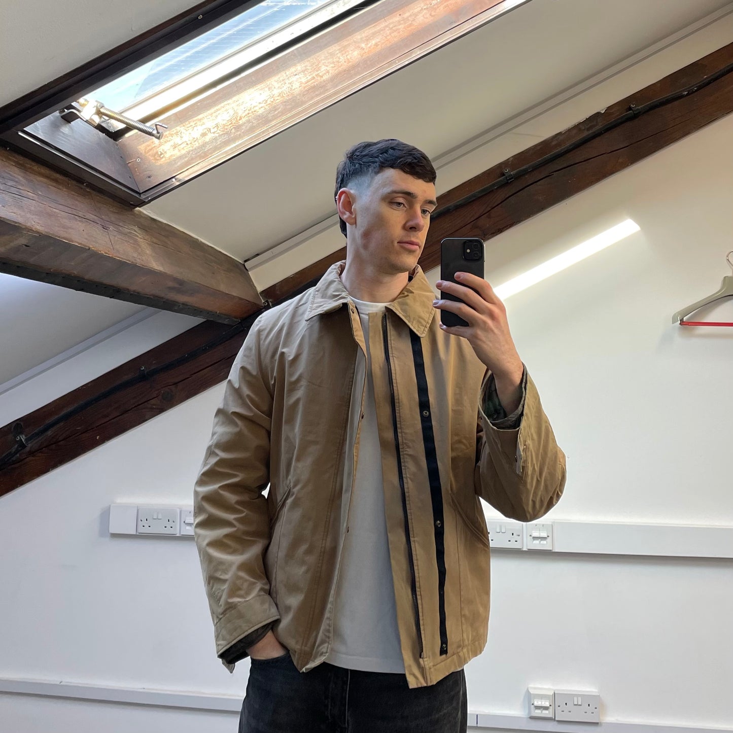 C.P. Company Tan AW02 Nylon Removable Liner Coach Jacket