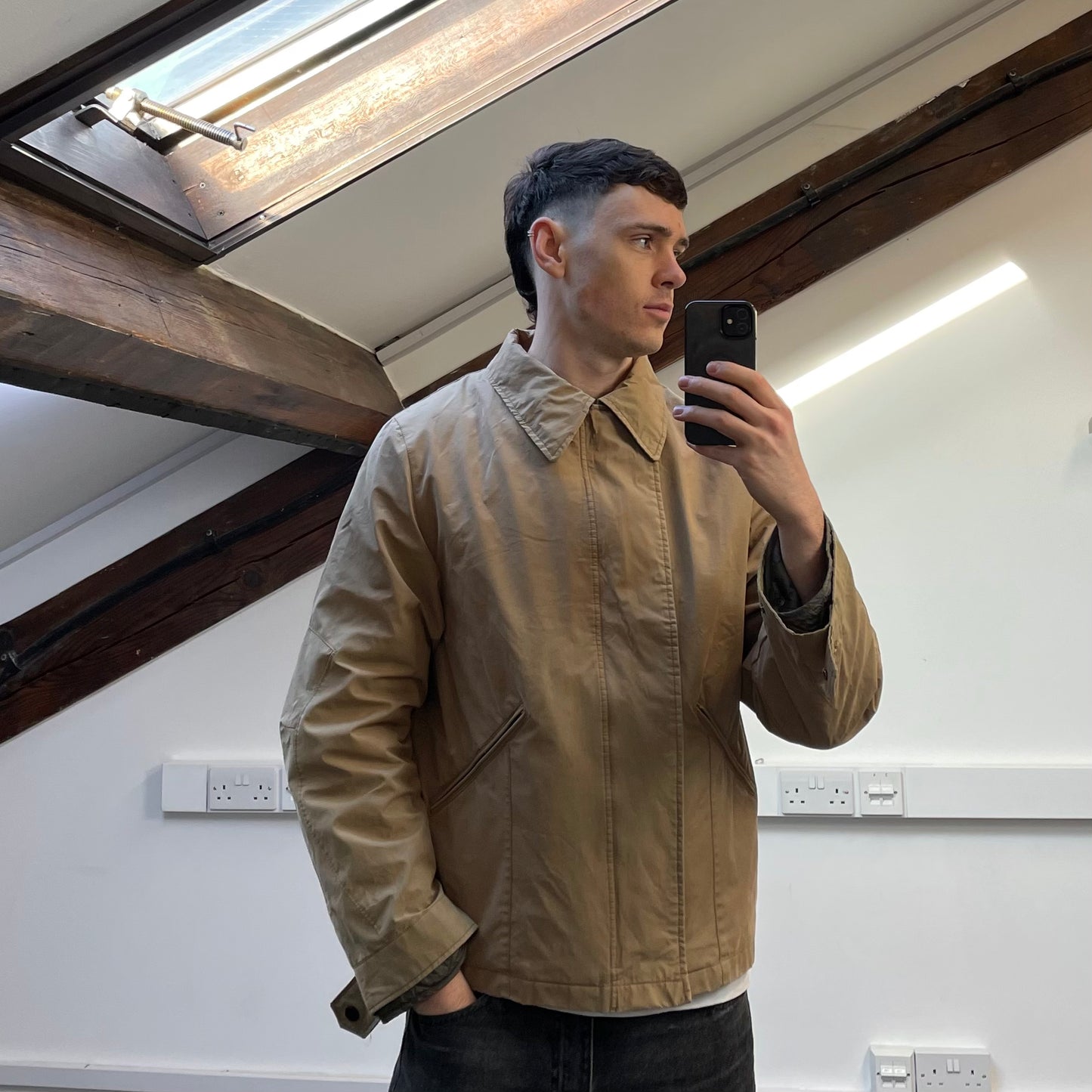 C.P. Company Tan AW02 Nylon Removable Liner Coach Jacket