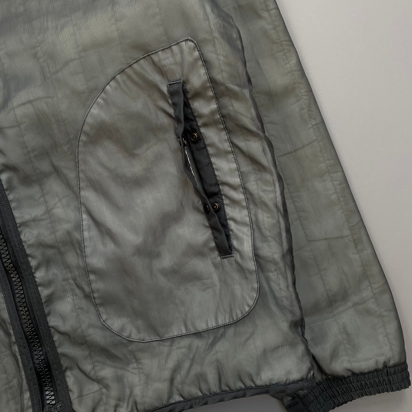 Stone Island Grey AW03 Nylon Monofilament Hooded Jacket