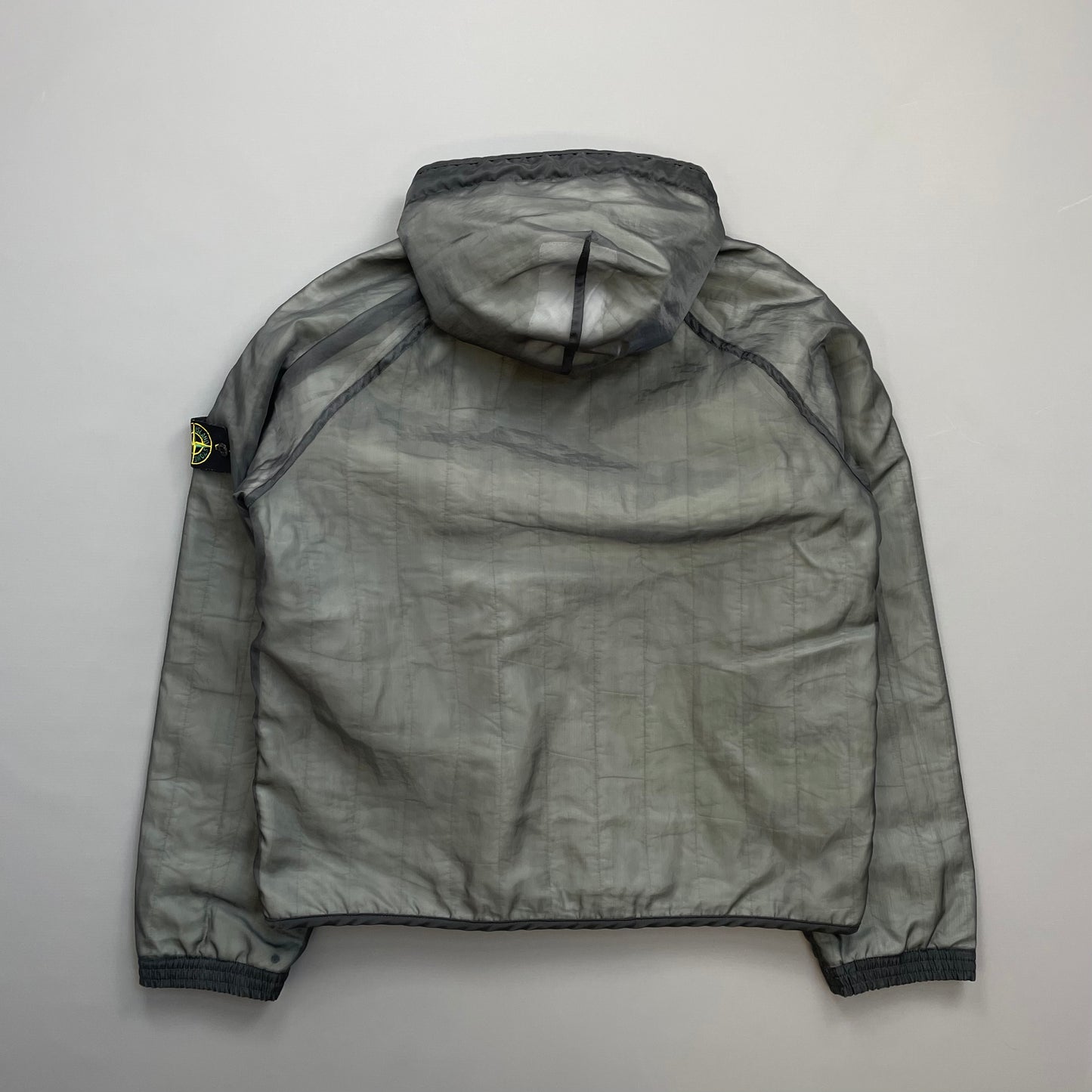 Stone Island Grey AW03 Nylon Monofilament Hooded Jacket