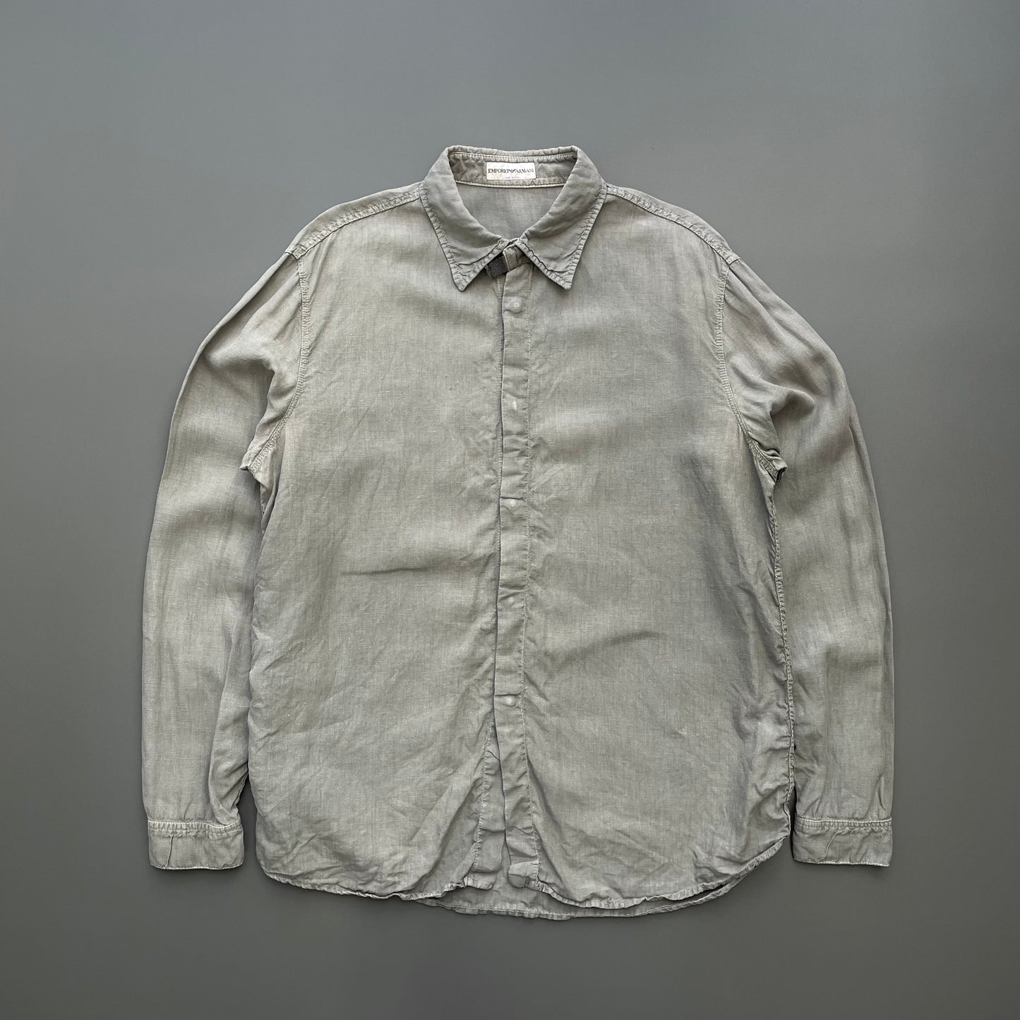 Emporio Armani Grey 90s Linen Shirt