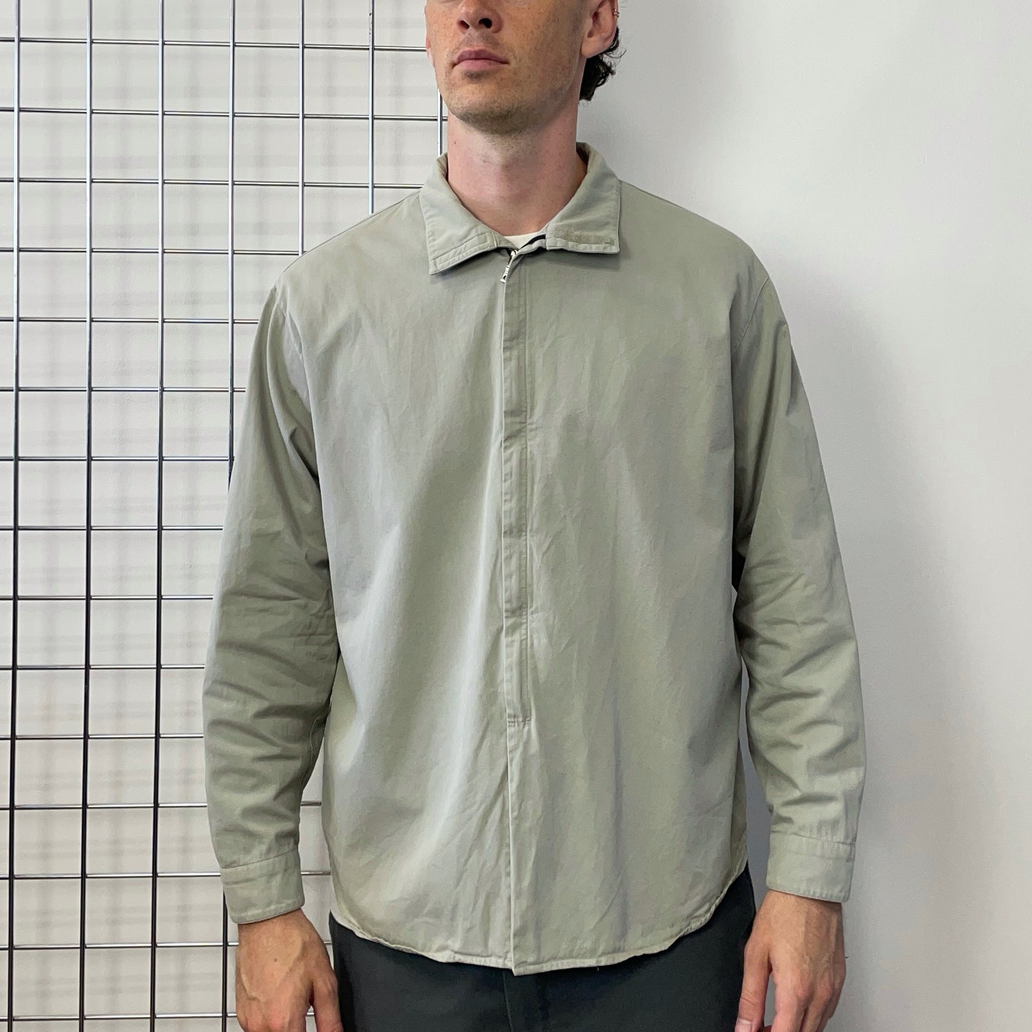 Prada Grey Beige 99/00 Technical Overshirt Jacket