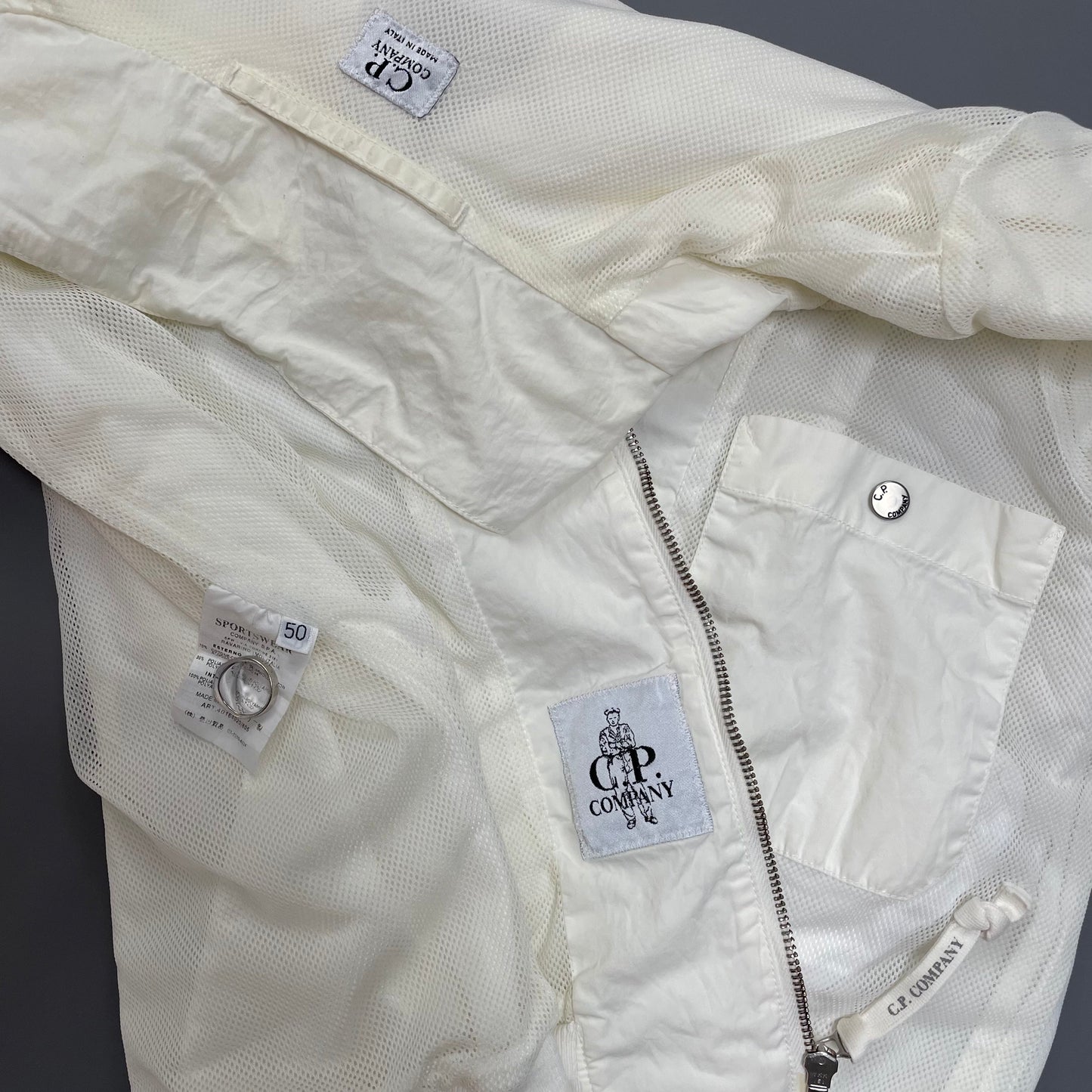 C.P. Company White Shell Bomber Jacket SS04