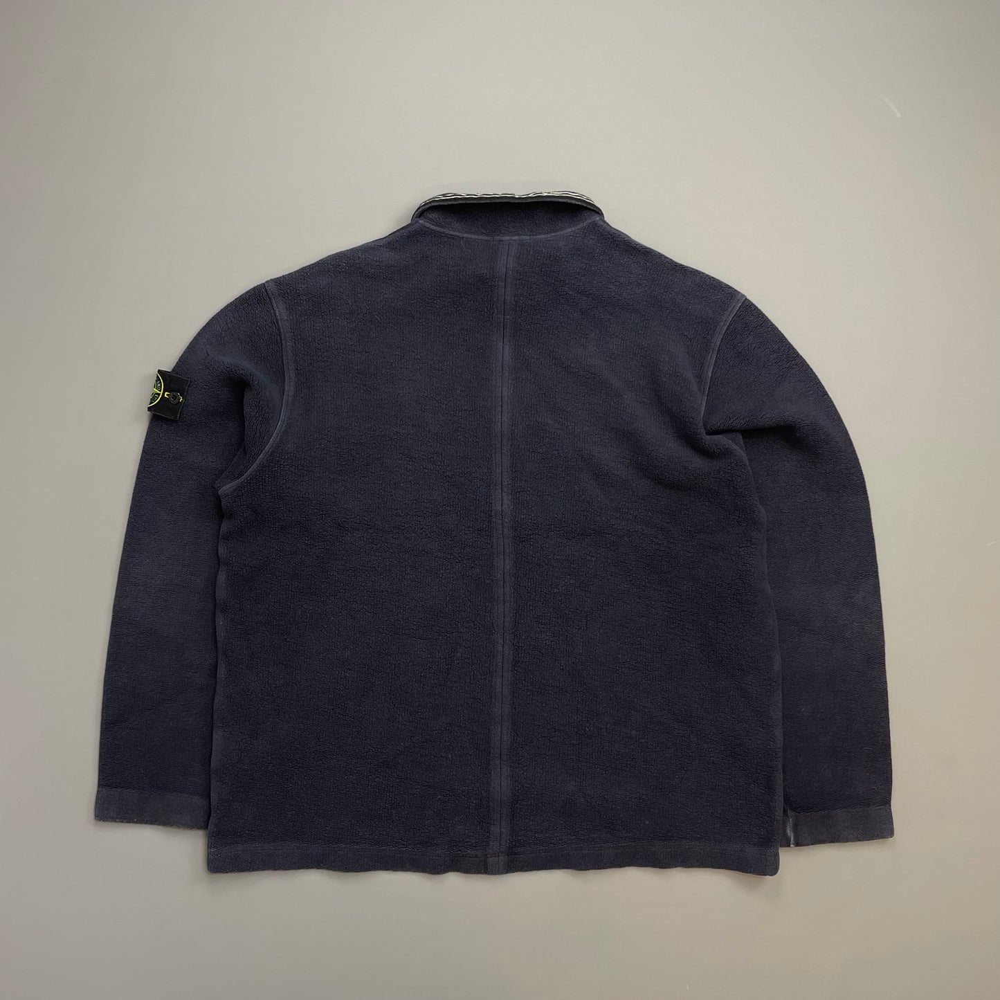 Stone Island Navy AW03 Cotton Half-Zip Fleece Jumper