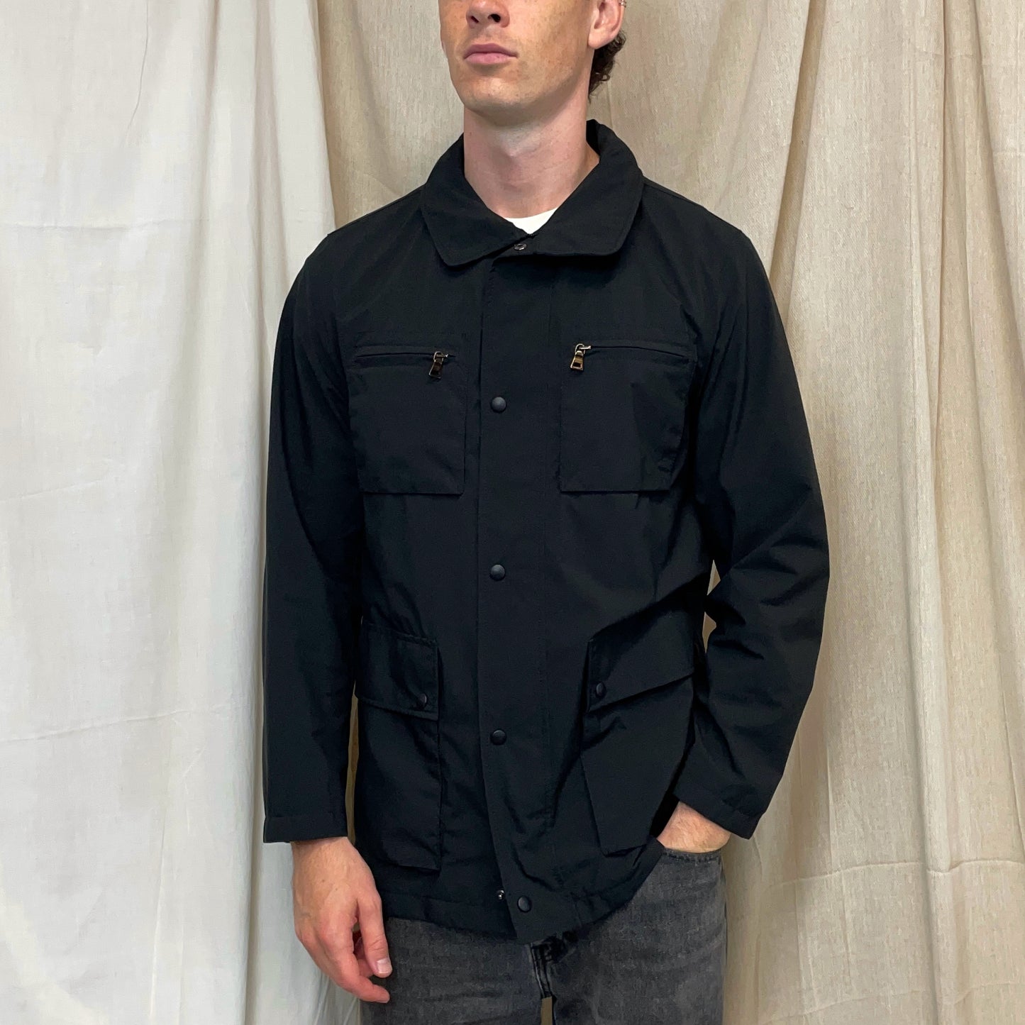 Prada Sport Black 2008 Concealed Hood Field Jacket