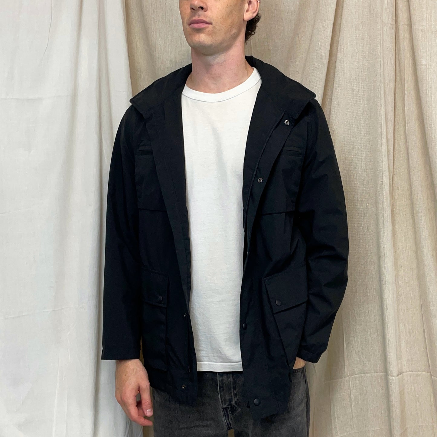 Prada Sport Black 2008 Concealed Hood Field Jacket