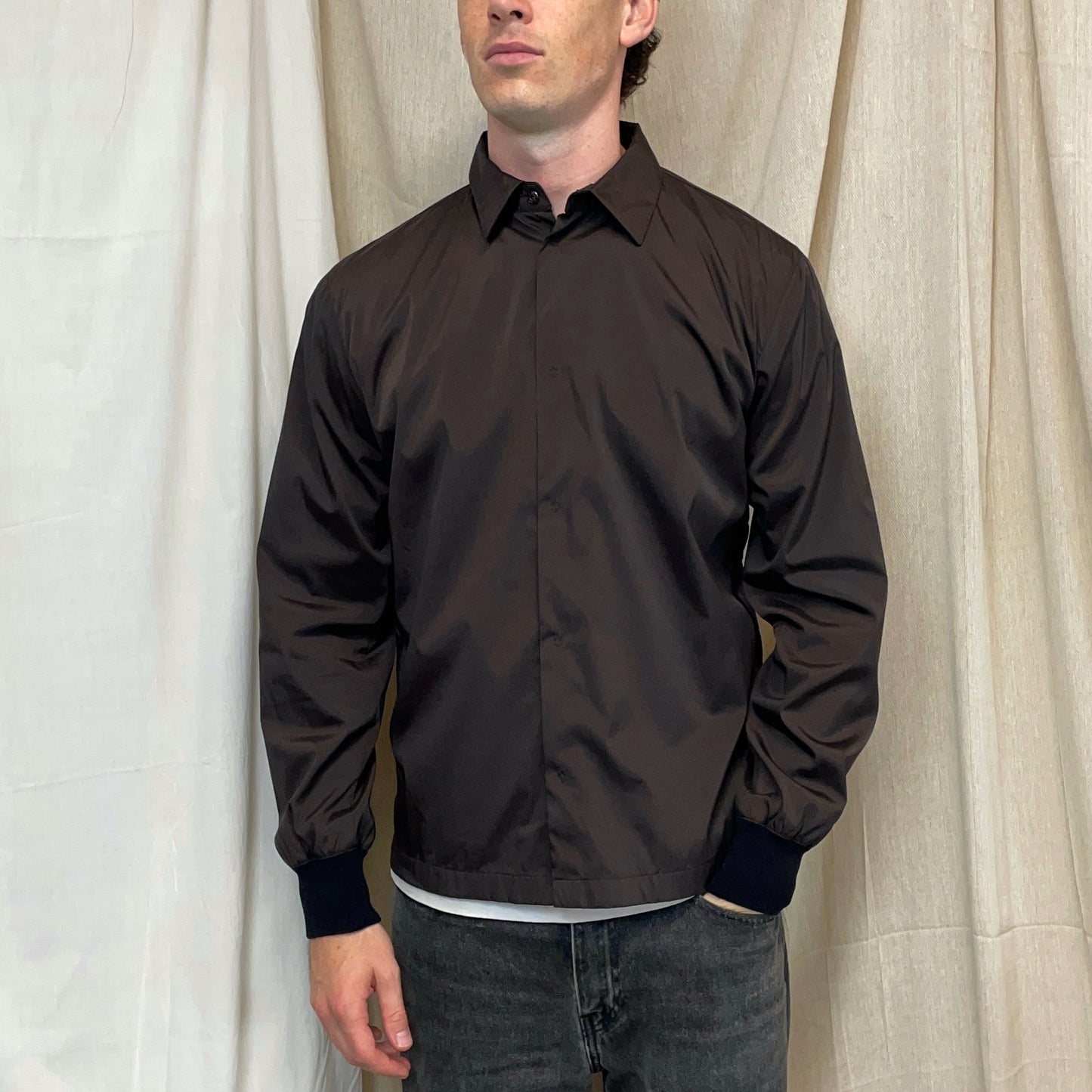 Prada Sport Khaki FW00 Nylon Overshirt Coach Jacket