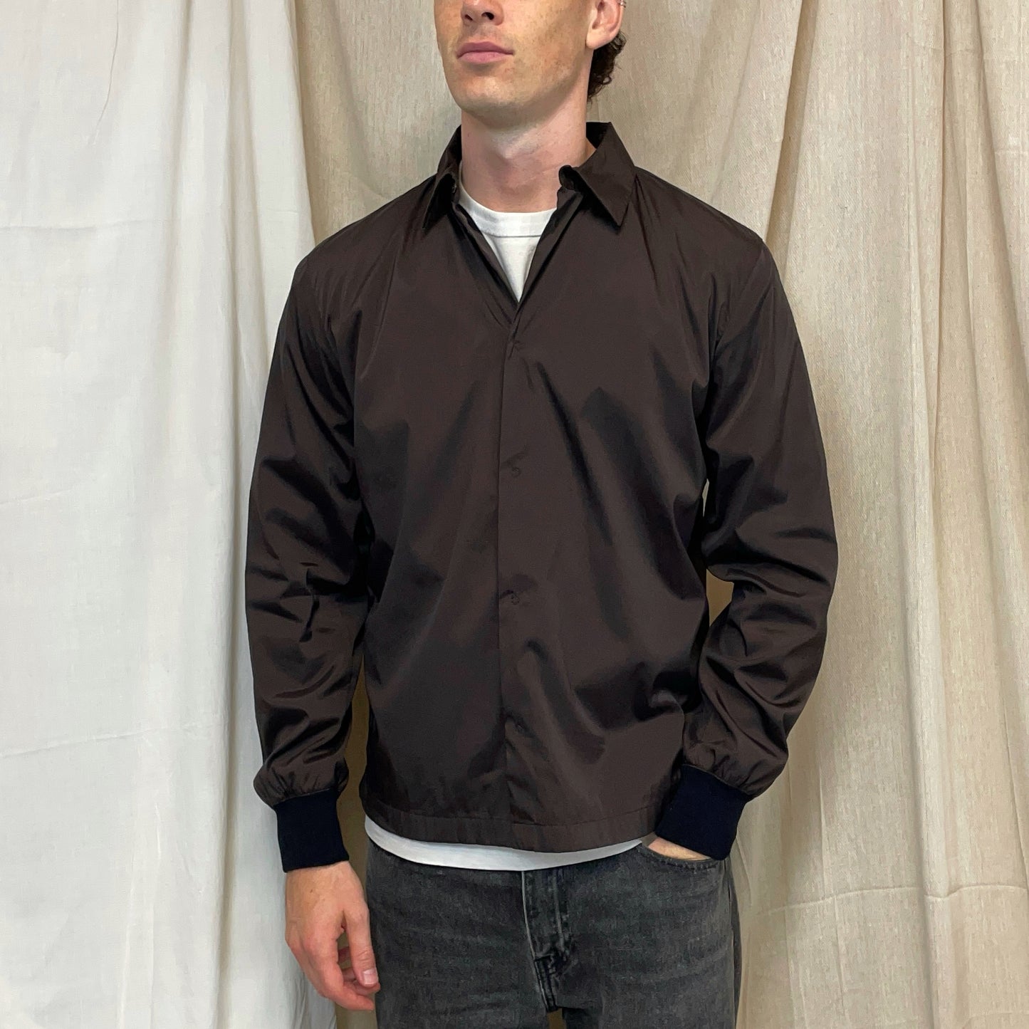 Prada Sport Khaki FW00 Nylon Overshirt Coach Jacket