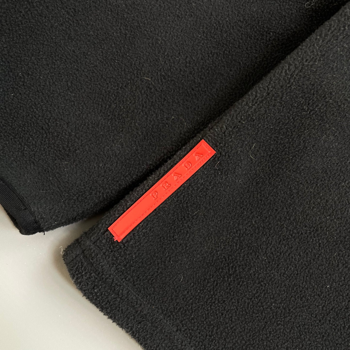 Prada Sport Charcoal Grey 2010 Nylon Panel Zip-Through Fleece Jacket