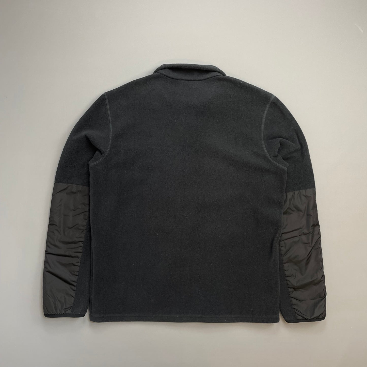 Prada Sport Charcoal Grey 2010 Nylon Panel Zip-Through Fleece Jacket