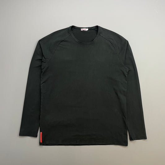 Prada Sport Black 00s Long Sleeve Rear Pocket Elastane T-Shirt