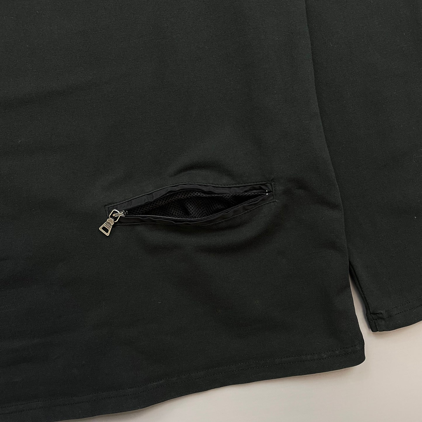 Prada Sport Black 00s Long Sleeve Rear Pocket Elastane T-Shirt