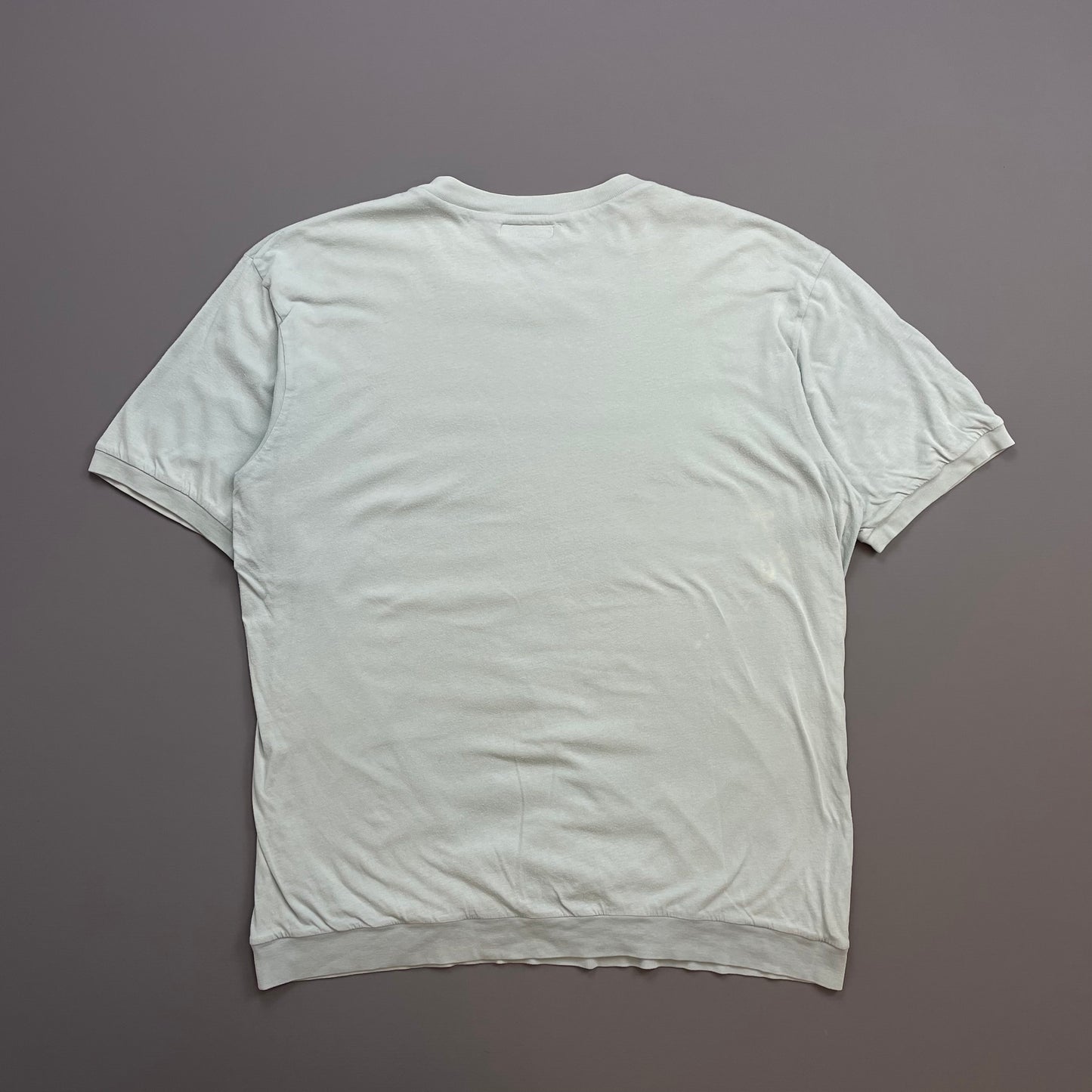 Emporio Armani Swimwear Blue 90s Double Layered Graphic Spellout Tee