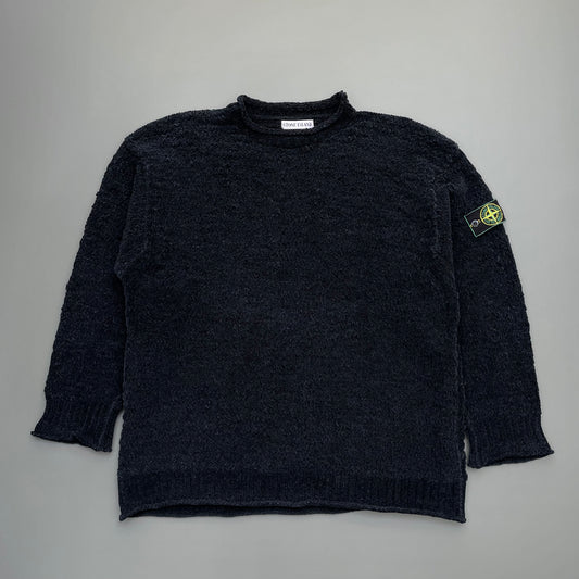 Stone Island Black AW94 Heavyweight Chenille Knit Jumper