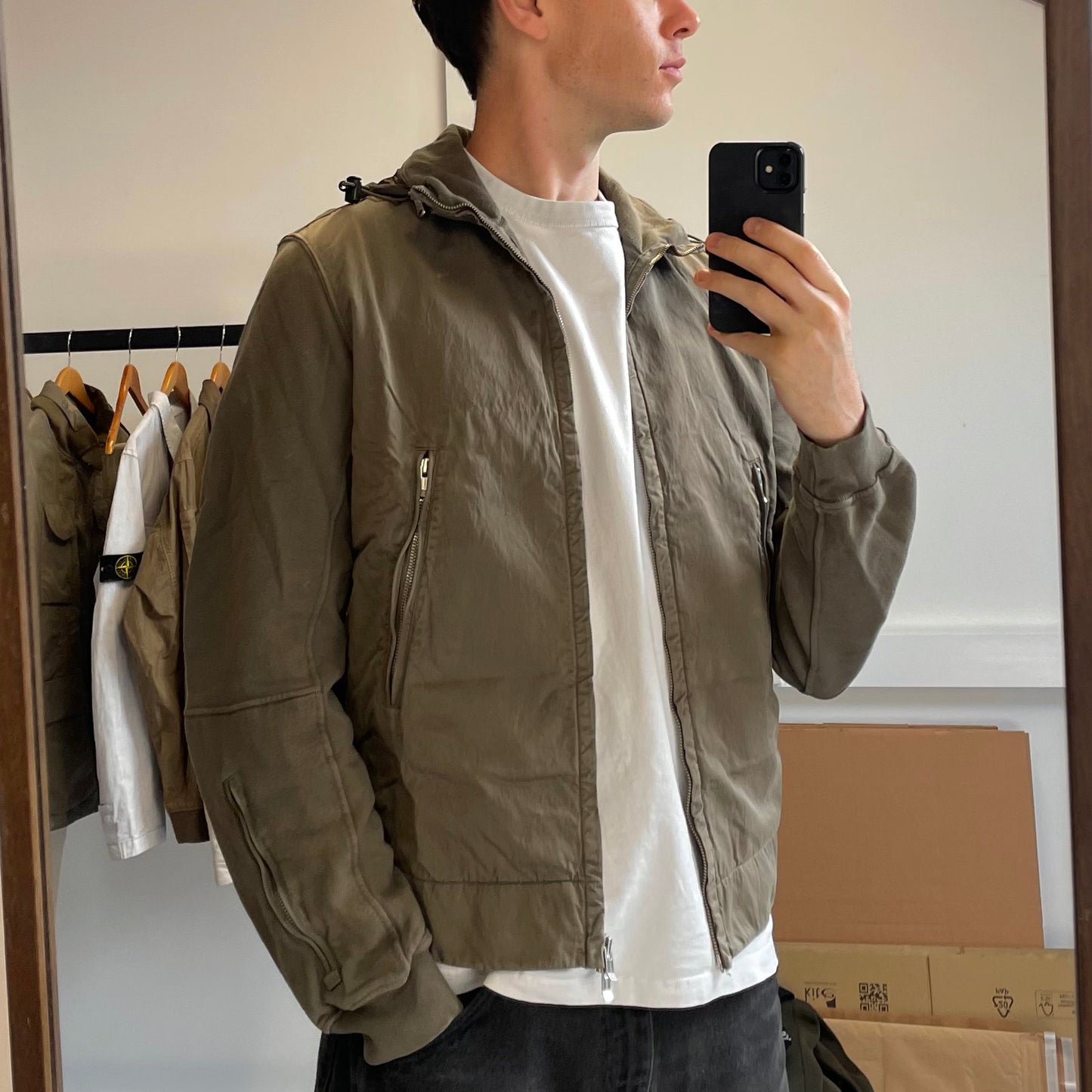 C.P. Company Brown Cotton Jacket w/ Concealed Hood SS07