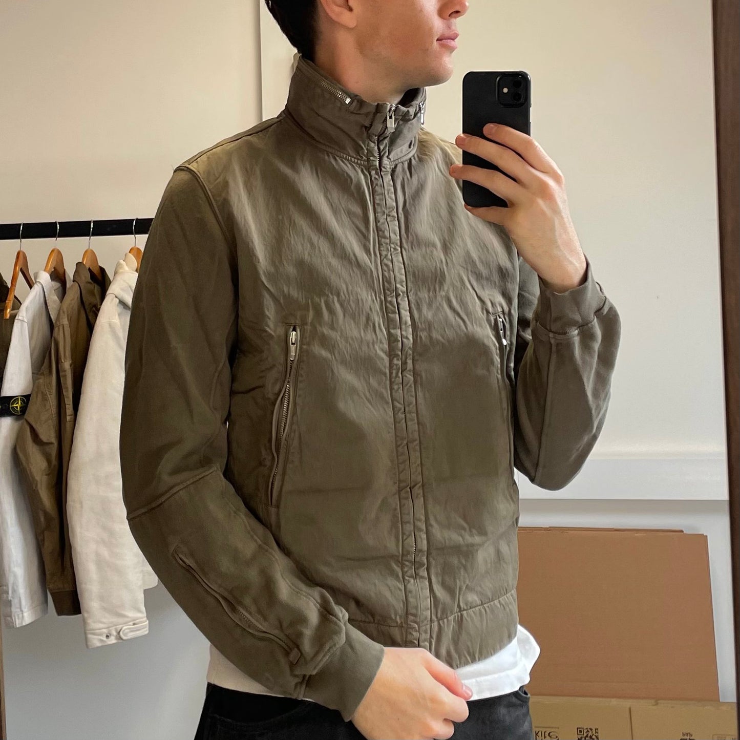 C.P. Company Brown Cotton Jacket w/ Concealed Hood SS07