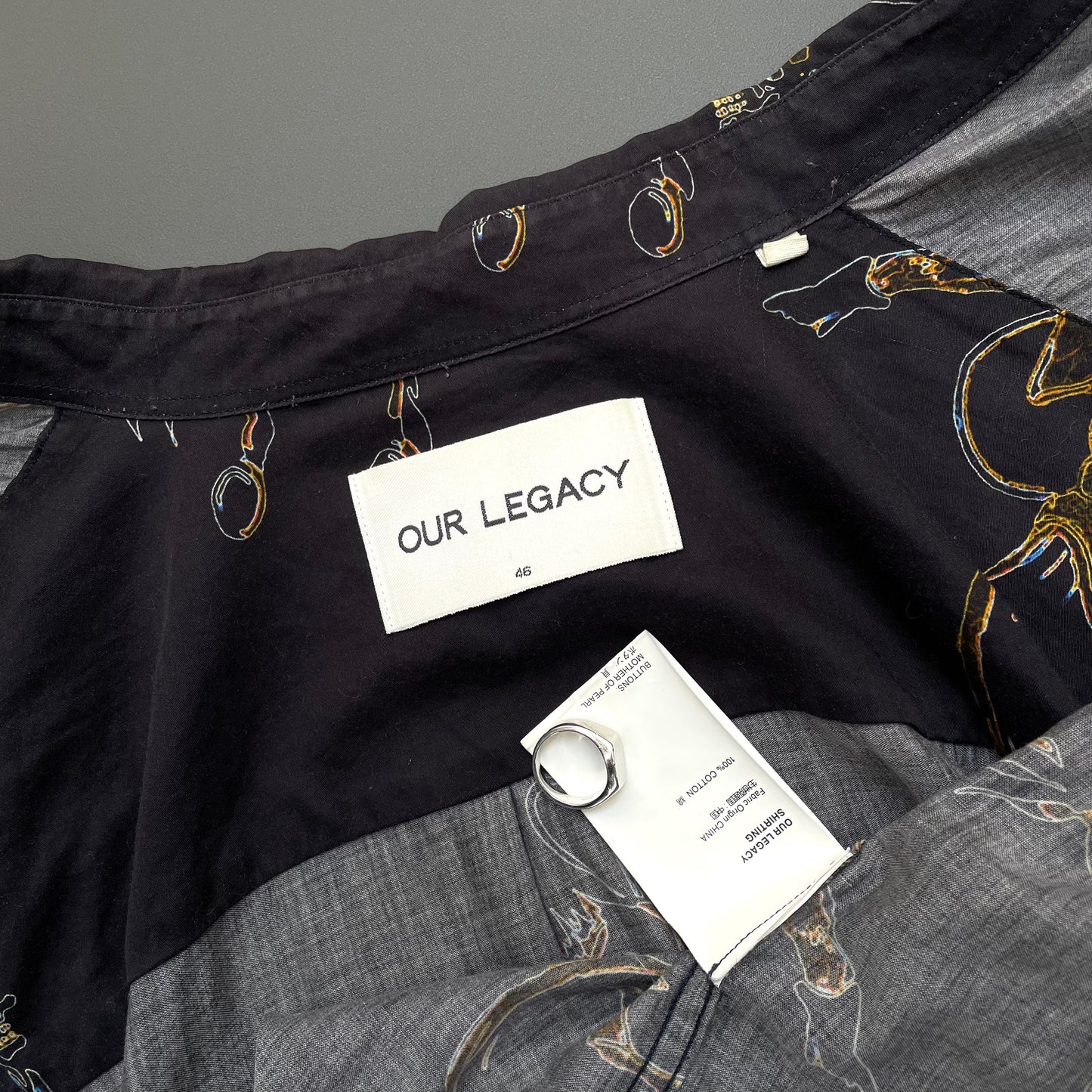 Our Legacy Navy Rodeo Print Shirt