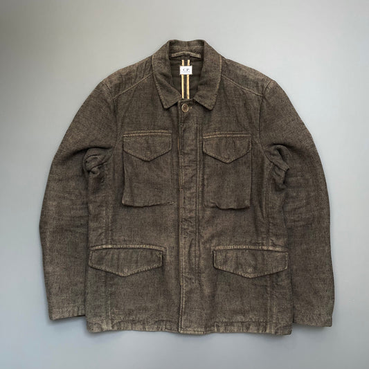 C.P. Company Brown AW07 Lino Flax Linen Field Jacket Blazer
